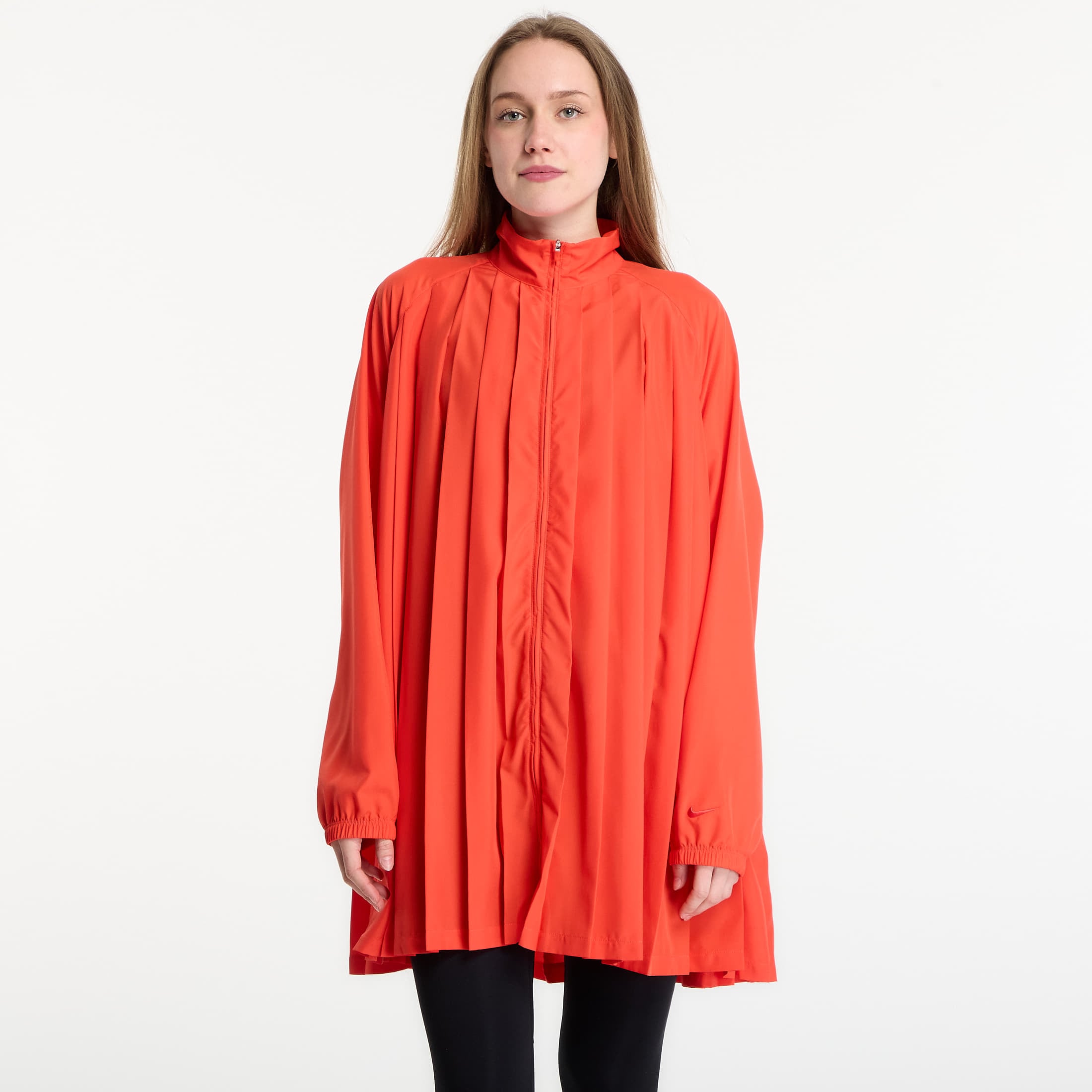 Φόρεμα Nike Sportswear Women's Oversized Long-Sleeve Pleated Mini Dress Lt Crimson/ Lt Crimson L
