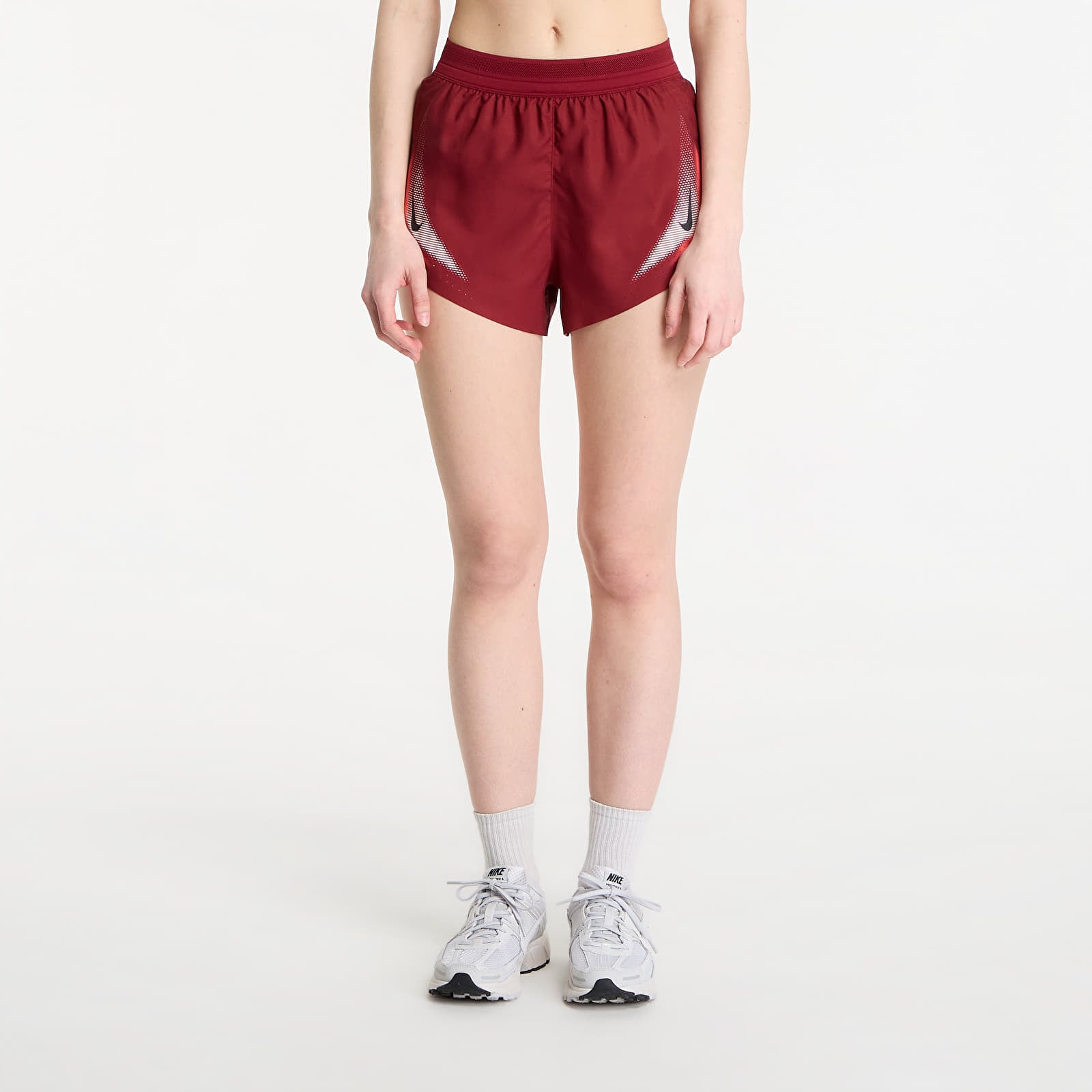 Shorts für Frauen Nike AeroSwift Women's Dri-FIT ADV Brief-Lined 3" Running Shorts Team Red/ Black