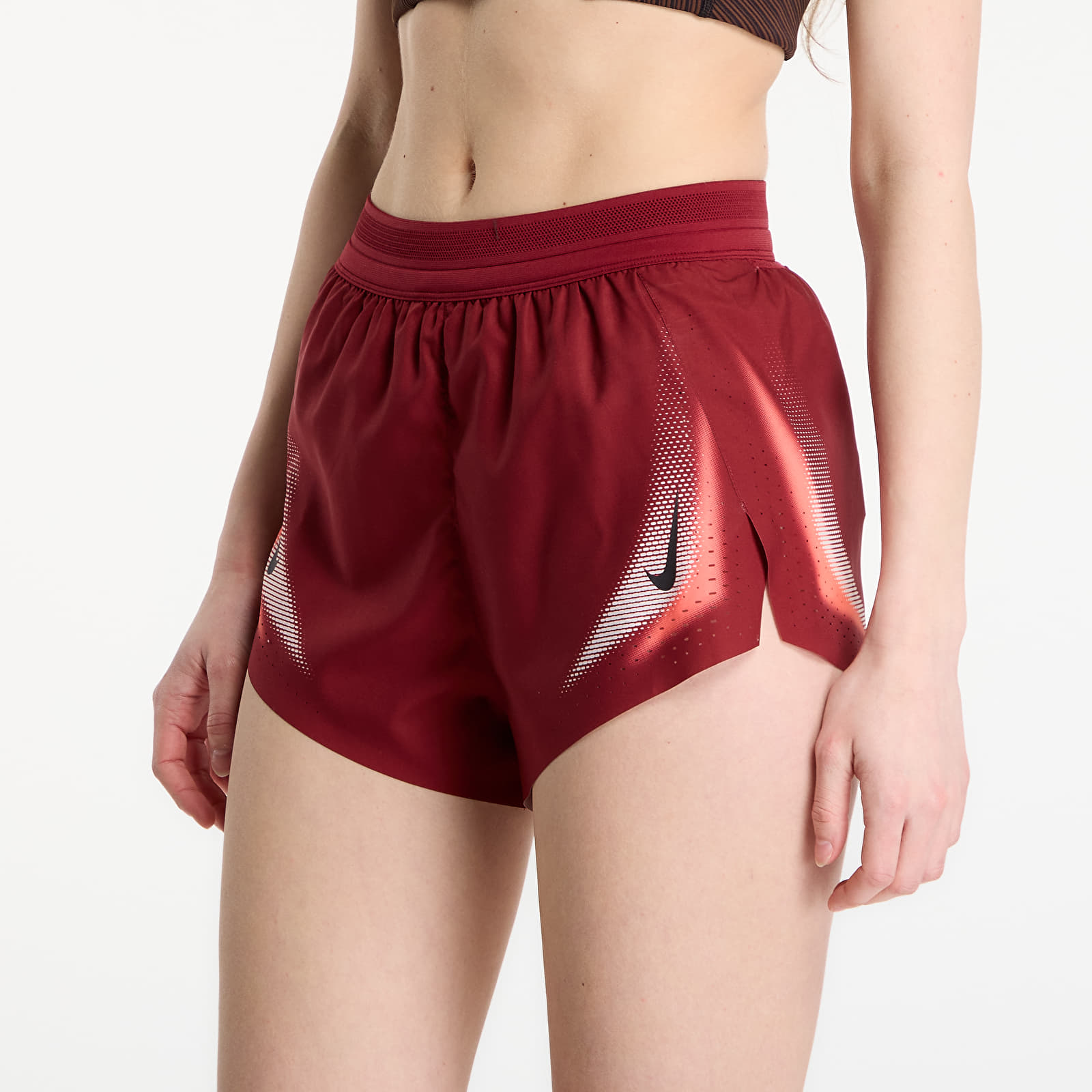 Shorts für Frauen Nike AeroSwift Women's Dri-FIT ADV Brief-Lined 3" Running Shorts Team Red/ Black
