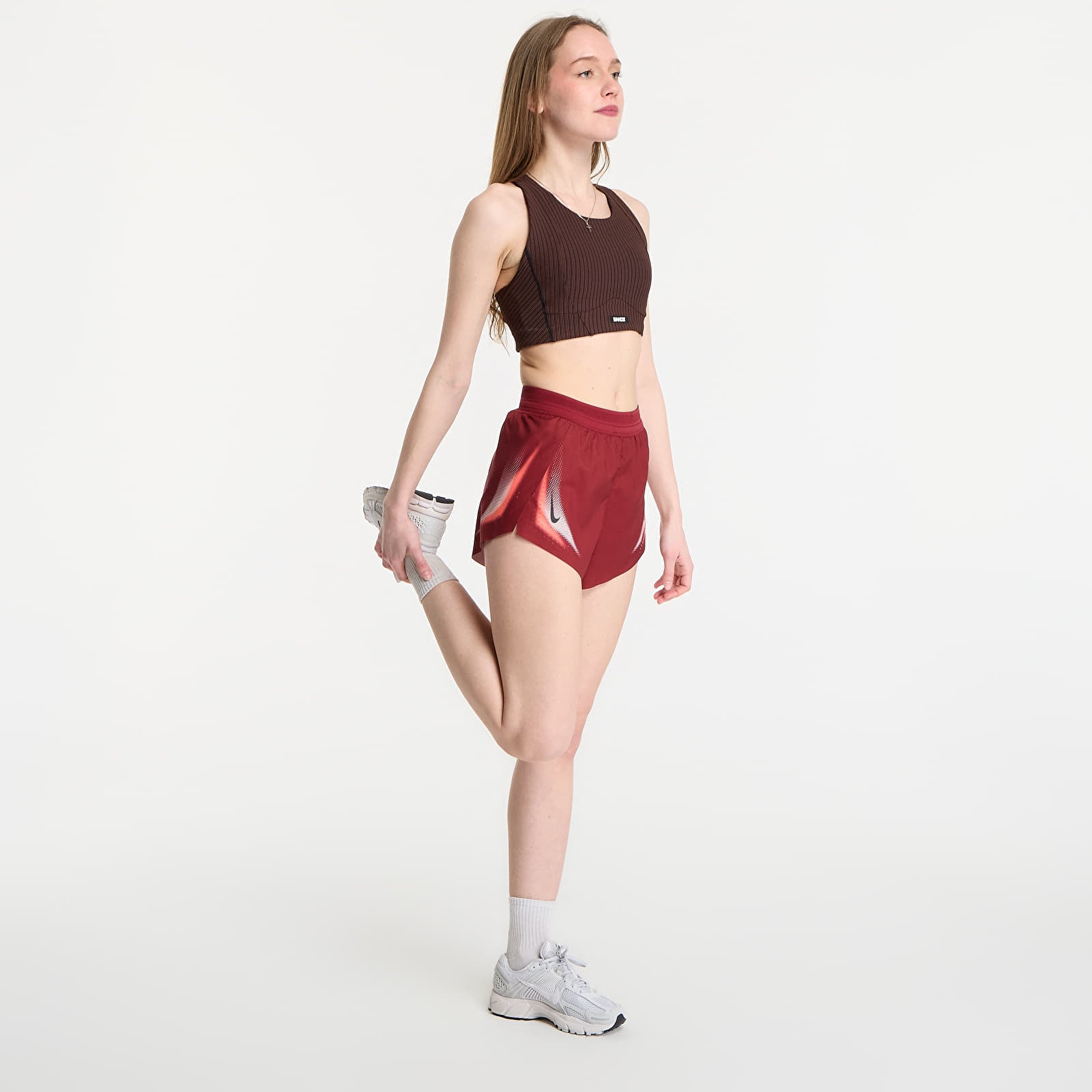 Shorts für Frauen Nike AeroSwift Women's Dri-FIT ADV Brief-Lined 3" Running Shorts Team Red/ Black