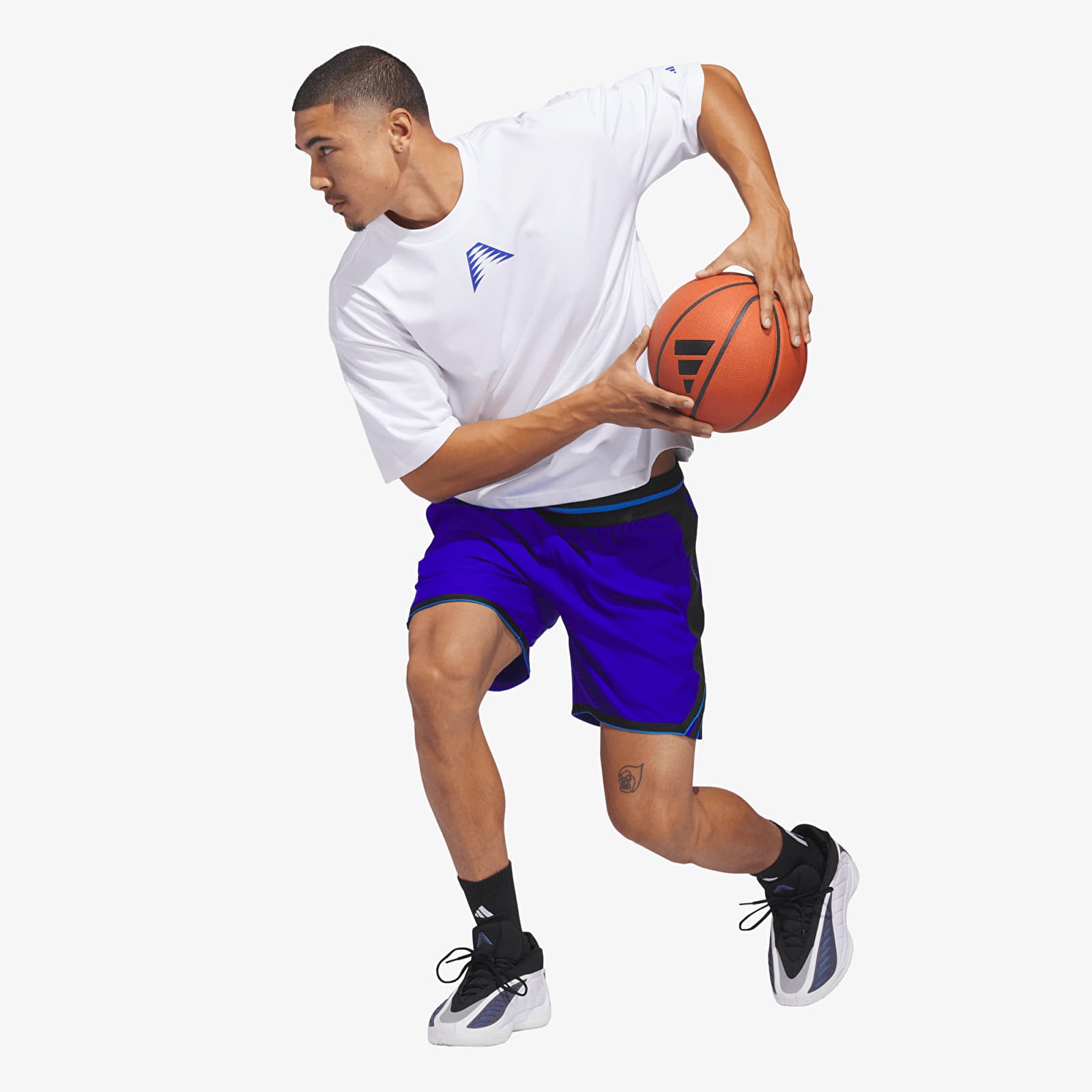 T-shirts til mænd adidas Anthony Edwards Believe That T-Shirt White/ Lucid Blue