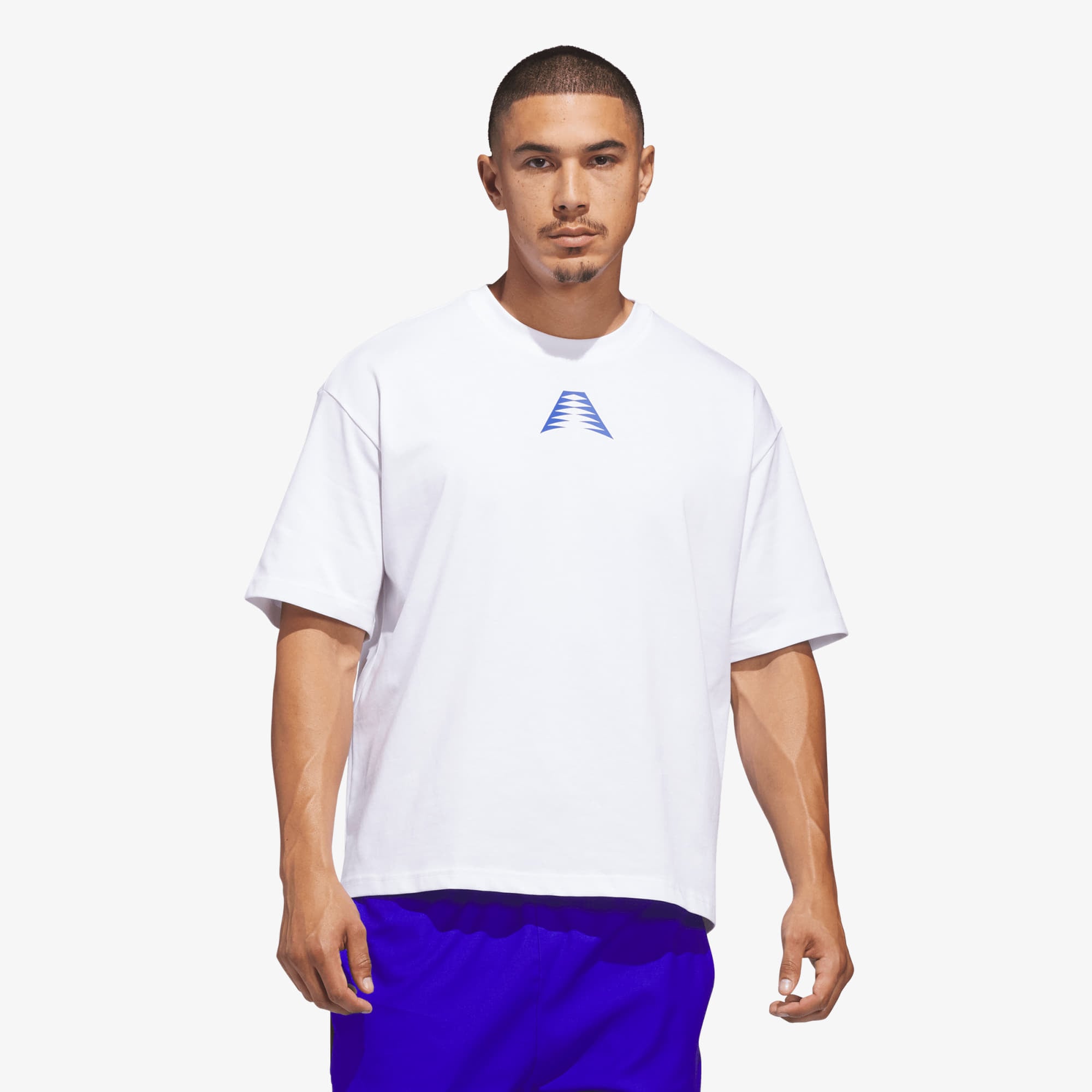 T-shirt adidas Anthony Edwards Believe That T-Shirt White/ Lucid Blue M