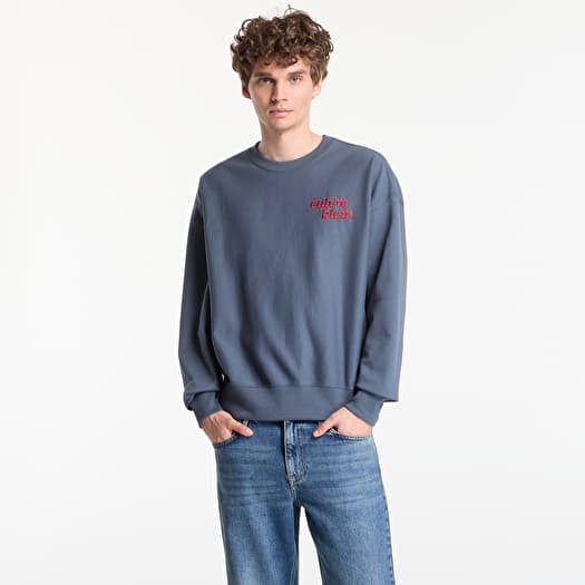 Sweatshirt Calvin Klein Jeans Ls Premium Terry Graphic Crewneck Dark Slate