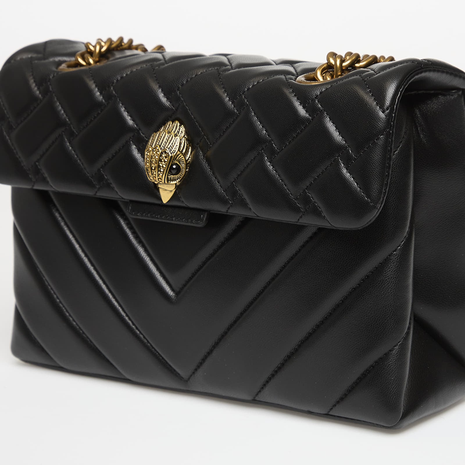 Kabelky Kurt Geiger Leather Kensington X Bag Black