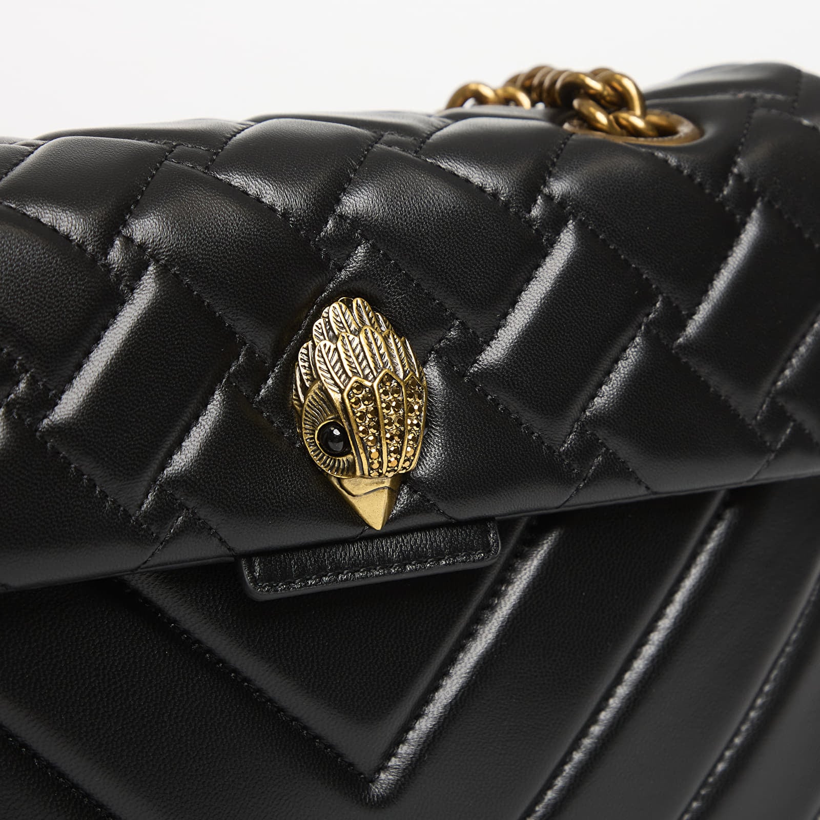 Kabelky Kurt Geiger Leather Kensington X Bag Black