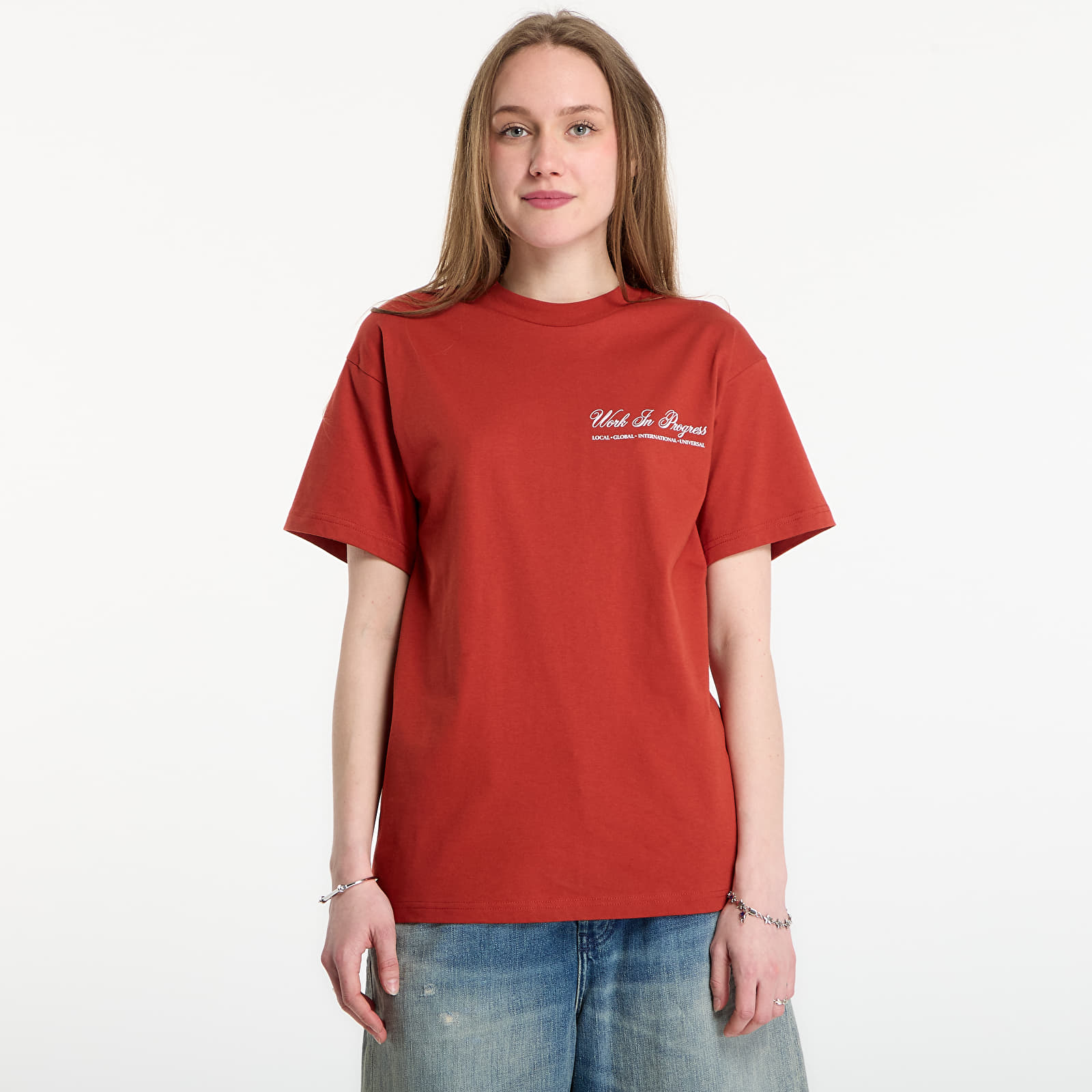 Meeste T-särgid Carhartt WIP S/S Cloud Heart T-Shirt UNISEX Oxide Red