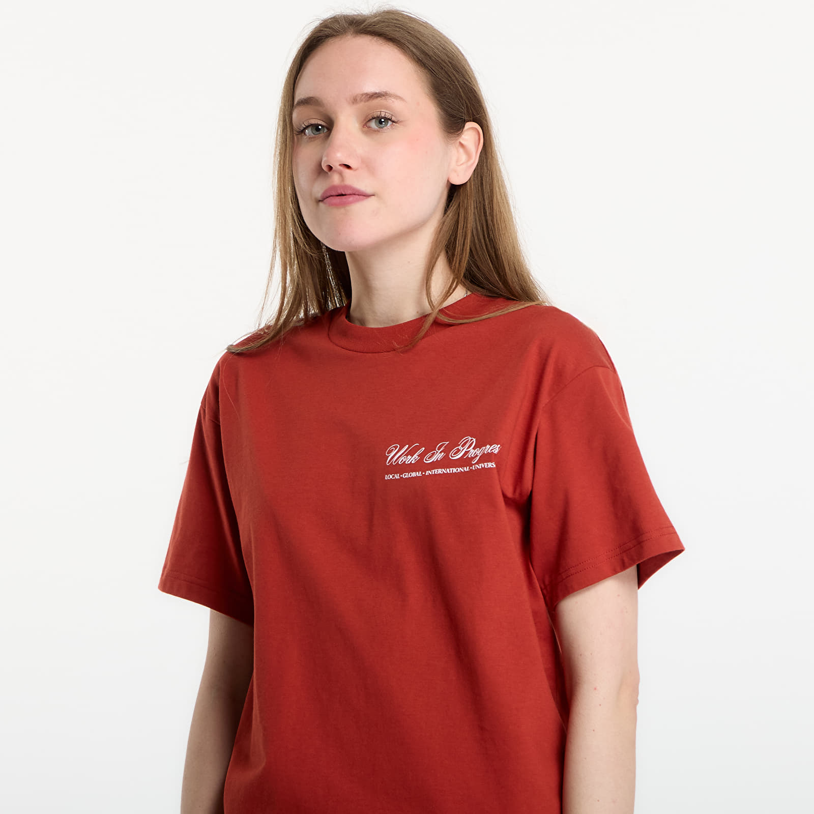 Meeste T-särgid Carhartt WIP S/S Cloud Heart T-Shirt UNISEX Oxide Red
