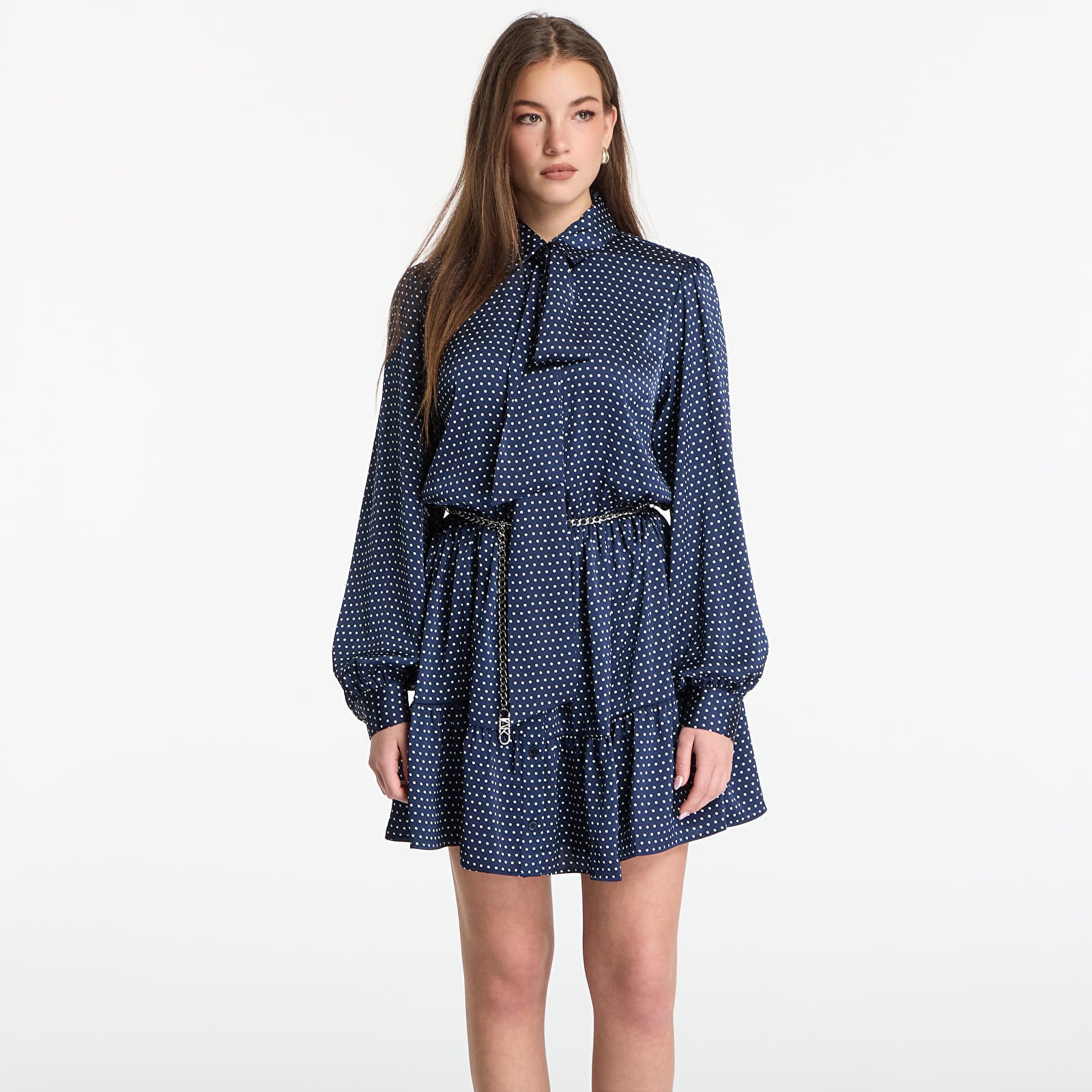 Dresses Michael Kors Dot Ls Mini Dress Midnight Blue