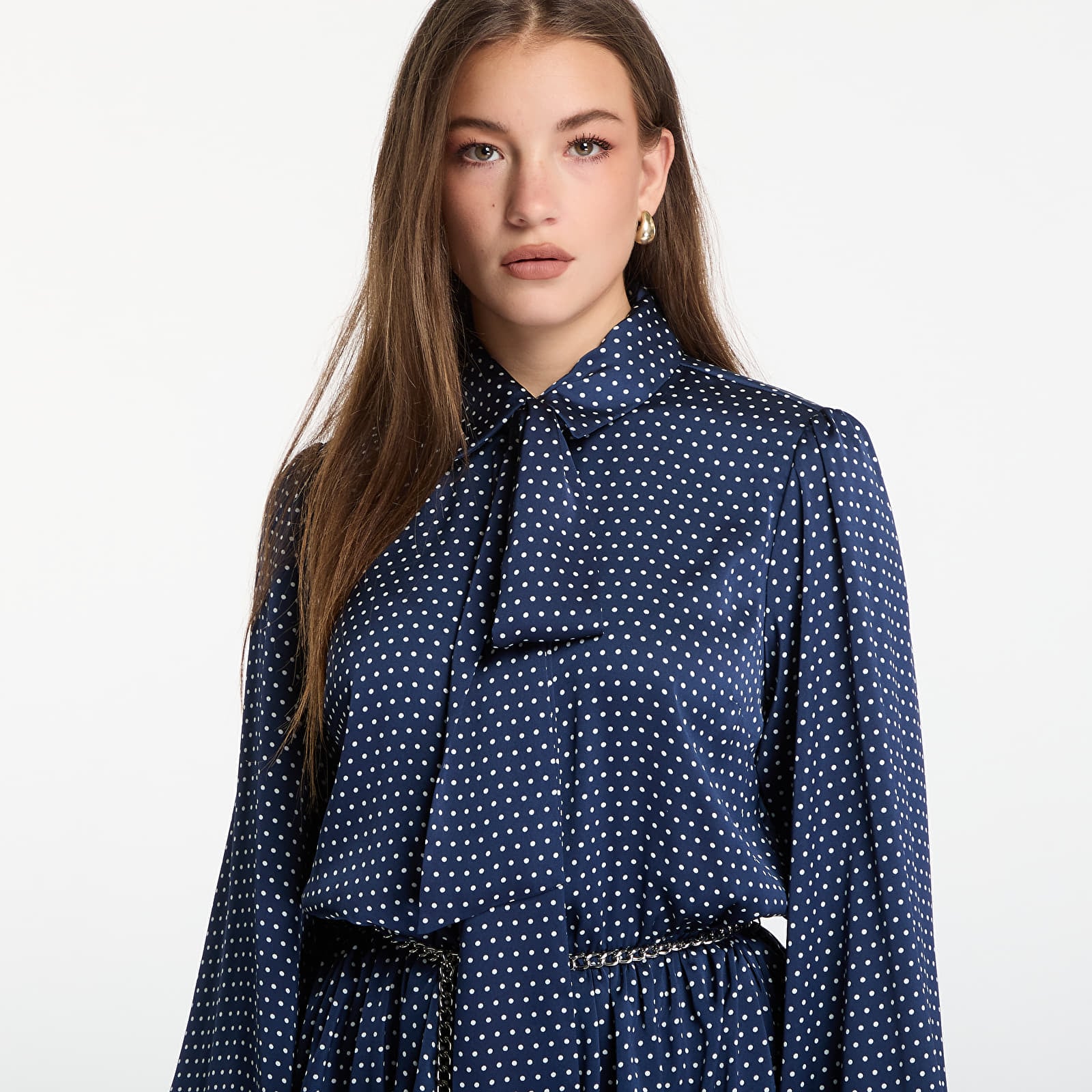 Dresses Michael Kors Dot Ls Mini Dress Midnight Blue