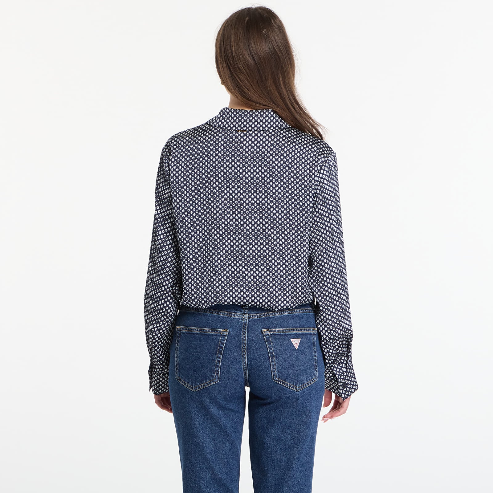 Shirts Michael Kors Satin Ls Shirt Midnight Blue