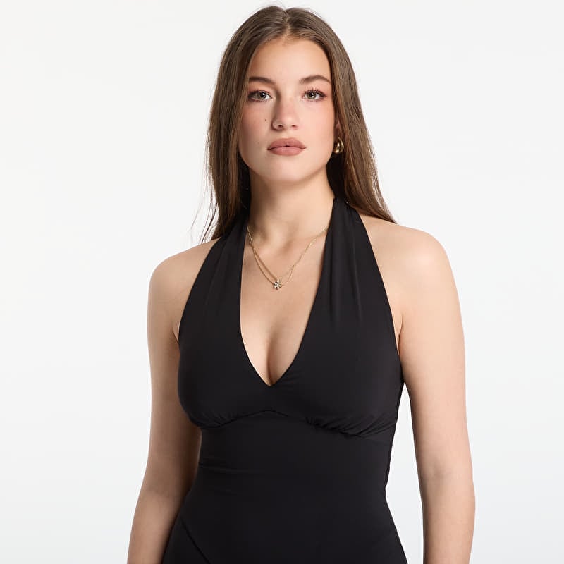 michael kors halter dresses Stretch Matte Jersey Midi Dress Black YGroup_geneva-v-neck-dress