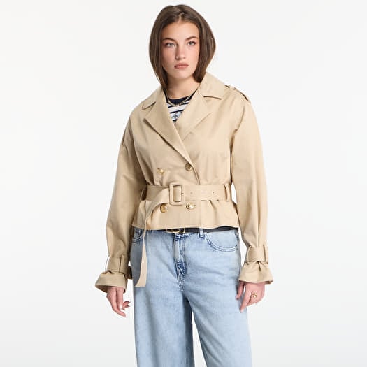 Giacca GUESS Fatou Crop Trench Jacket Safari Tan