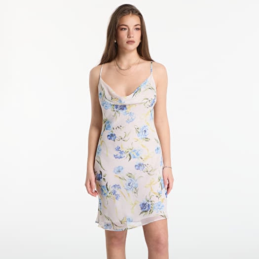 Kleid GUESS Sl Linda Mini Slip Dress Ribbon Floral Print