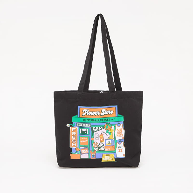 Geantă Nike Heritage Tote Bag 22L Black/ Stadium Green/ White