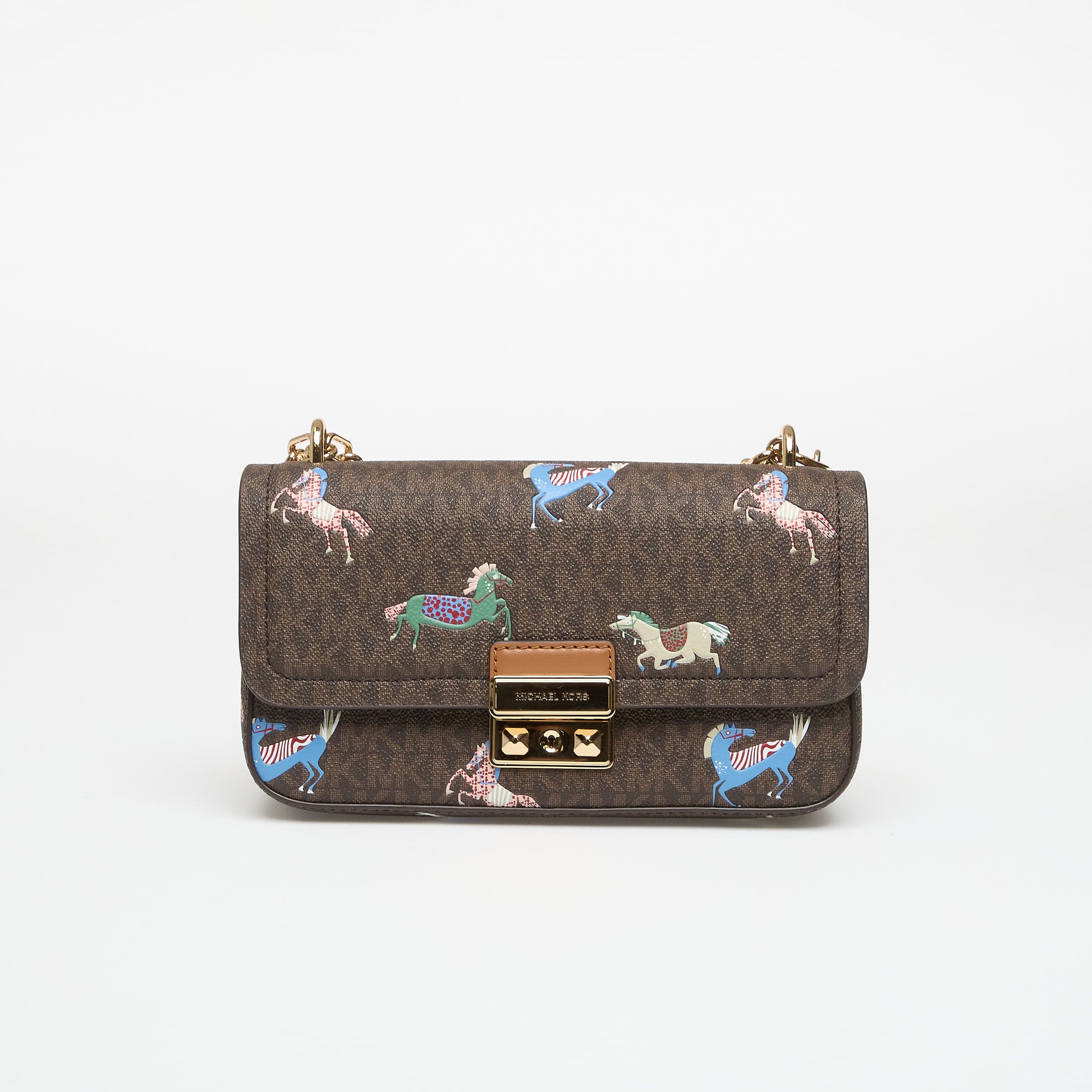 Michael Kors Sm Conv Chain Shldr Brown/ Acorn Universal