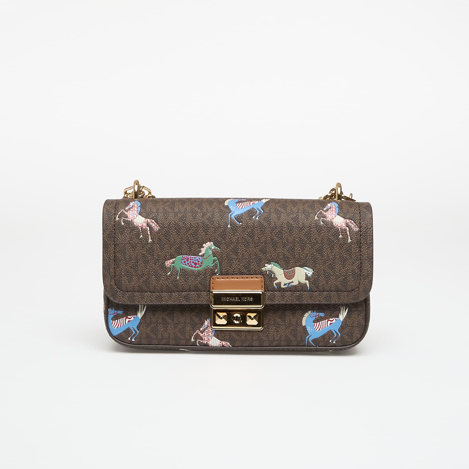 Kabelky Michael Kors Sm Conv Chain Shldr Brown/ Acorn