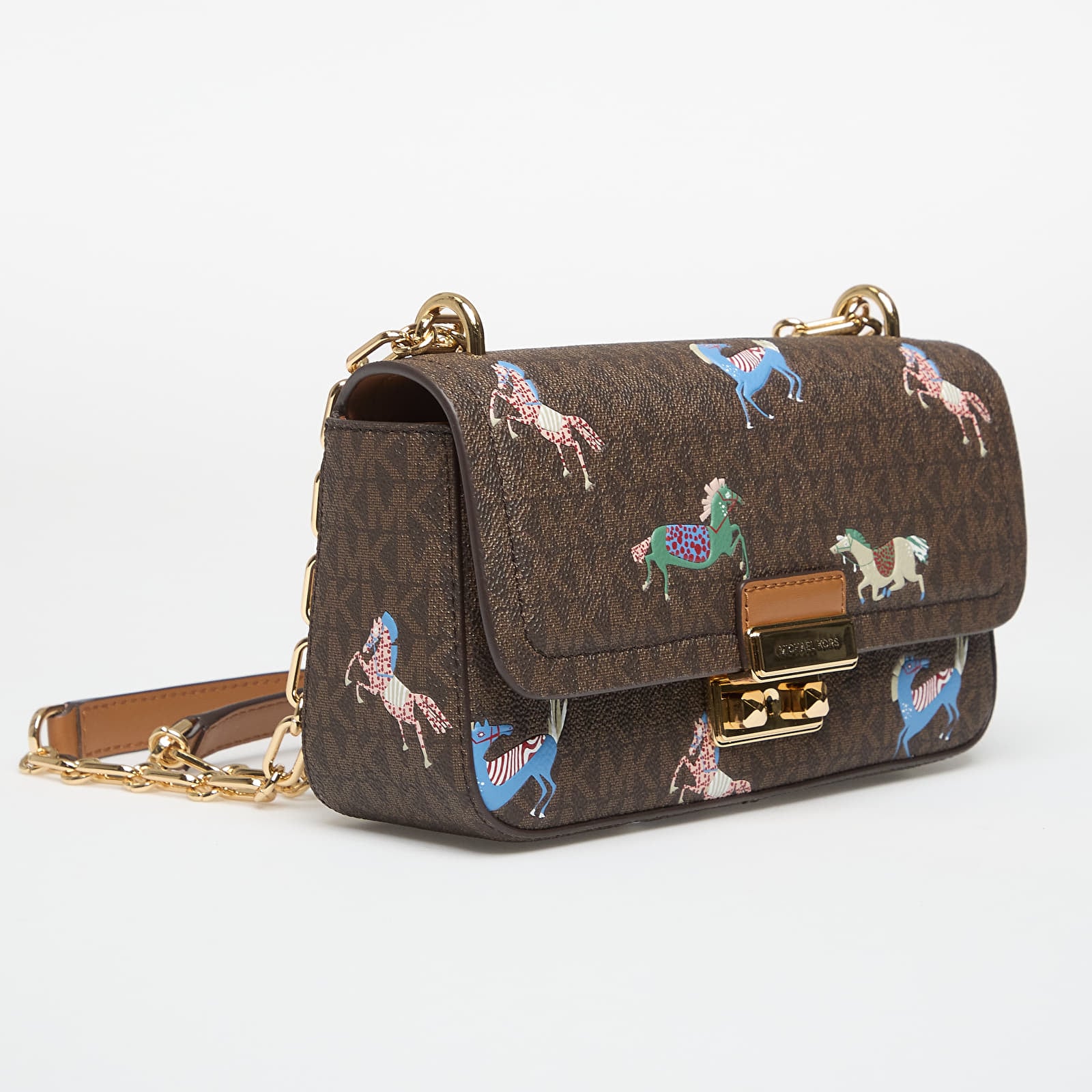 Kabelky Michael Kors Sm Conv Chain Shldr Brown/ Acorn