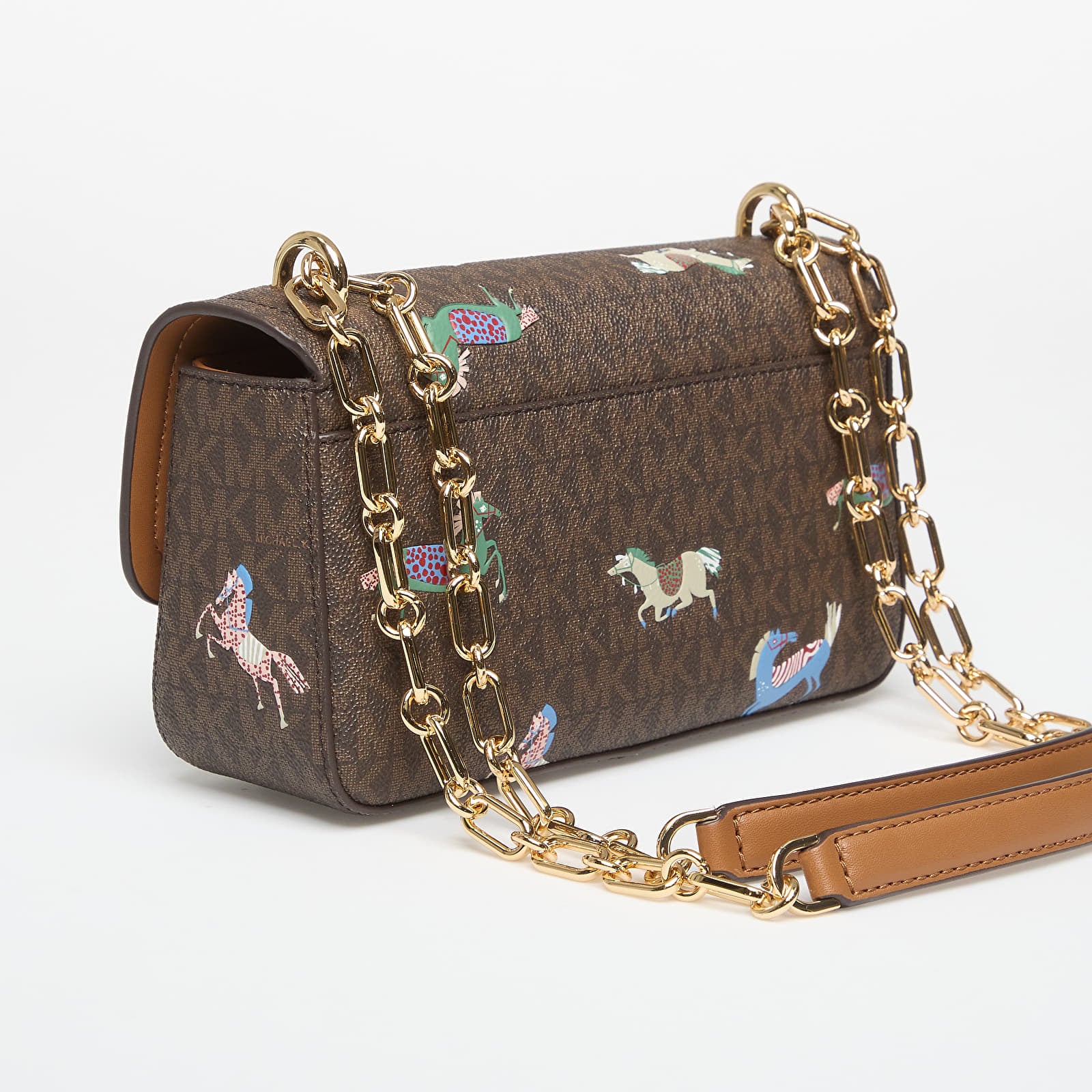 Kabelky Michael Kors Sm Conv Chain Shldr Brown/ Acorn