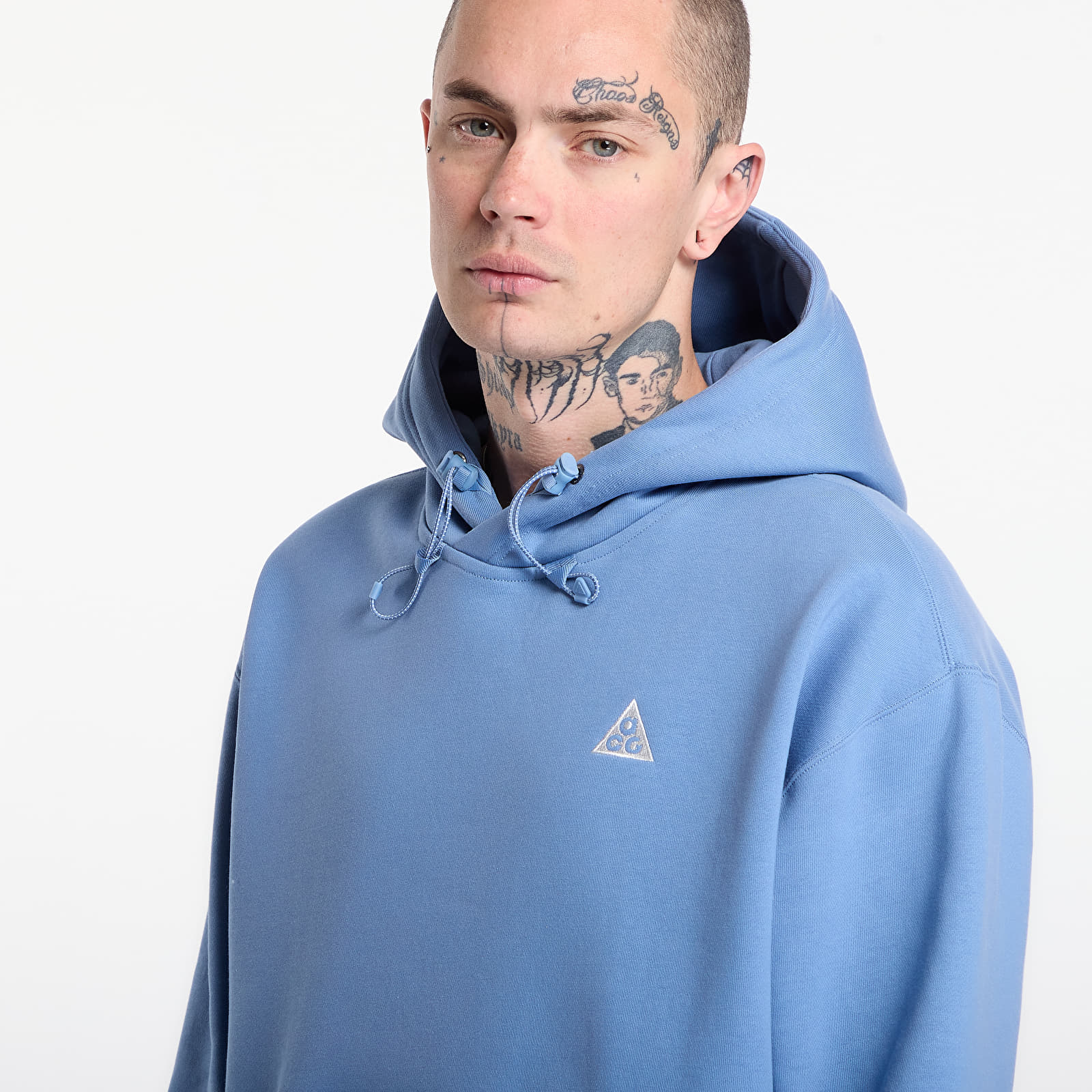 Men's sweatshirts Nike ACG "Tuff Fleece" Pullover Hoodie Work Blue/ Sea Glass/ Summit White