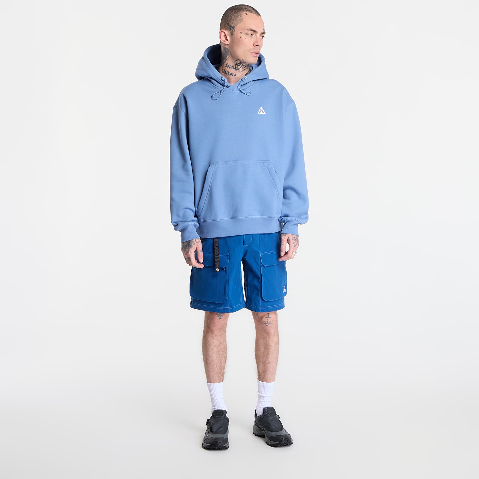 Men's sweatshirts Nike ACG "Tuff Fleece" Pullover Hoodie Work Blue/ Sea Glass/ Summit White