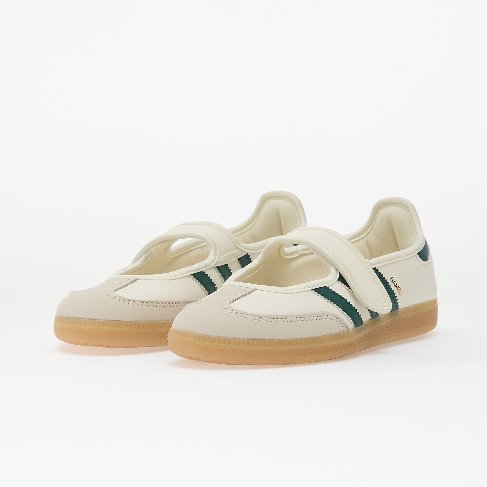 Sneakers und Schuhe für Frauen adidas Samba Jane W Off White/ Collegiate Green/ Gold Metallic