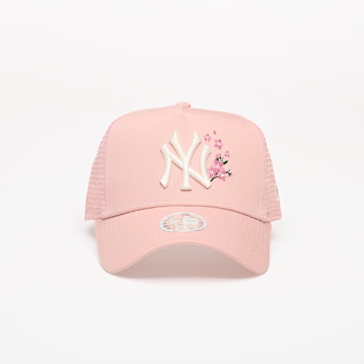 Cap New Era 9FORTY AF Trucker Floral New York Yankees Pink Rouge/ Chrome White