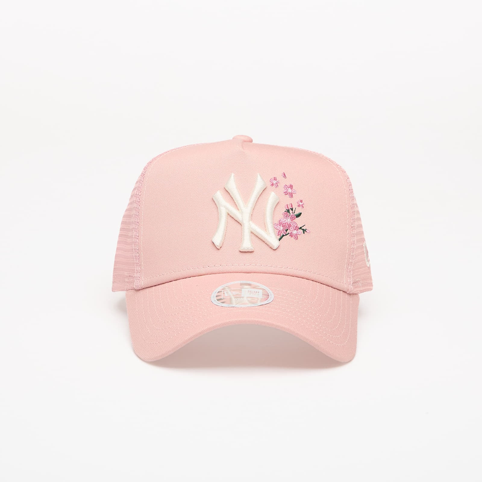 Vyriškos kepurės New Era 9FORTY AF Trucker Floral New York Yankees Pink Rouge/ Chrome White