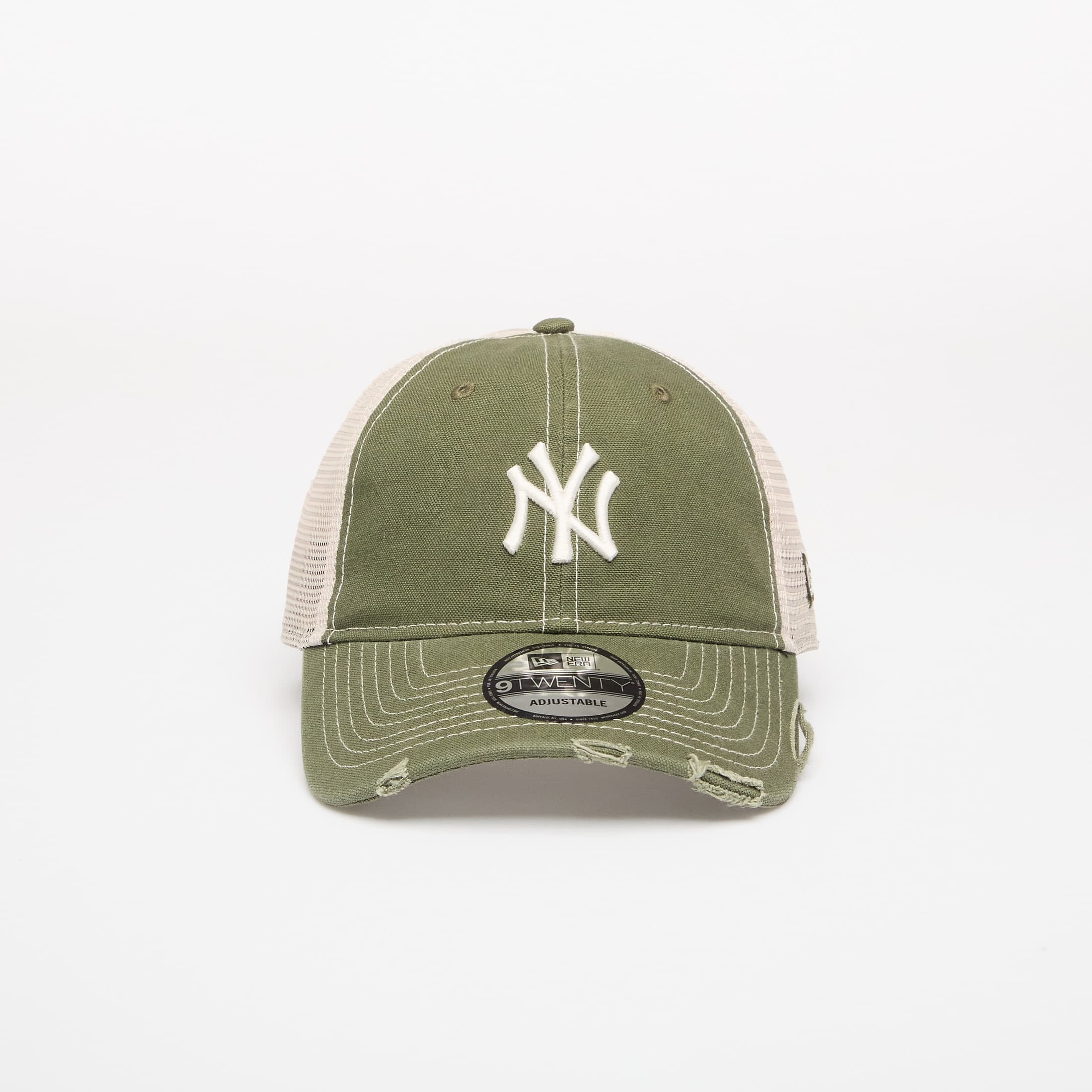 Cap New Era 9TWENTY Trucker MLB Cotton Canv New York Yankees New Olive Universal