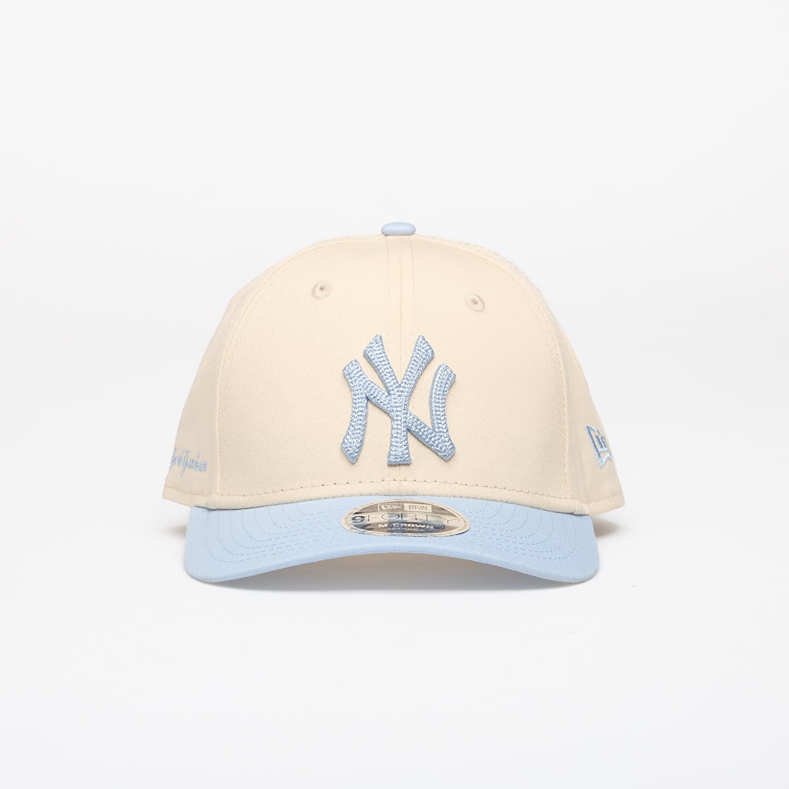 Kepsar för män New Era 9FORTY MC MLB Side Script New York Yankees Light Cream/ SFB