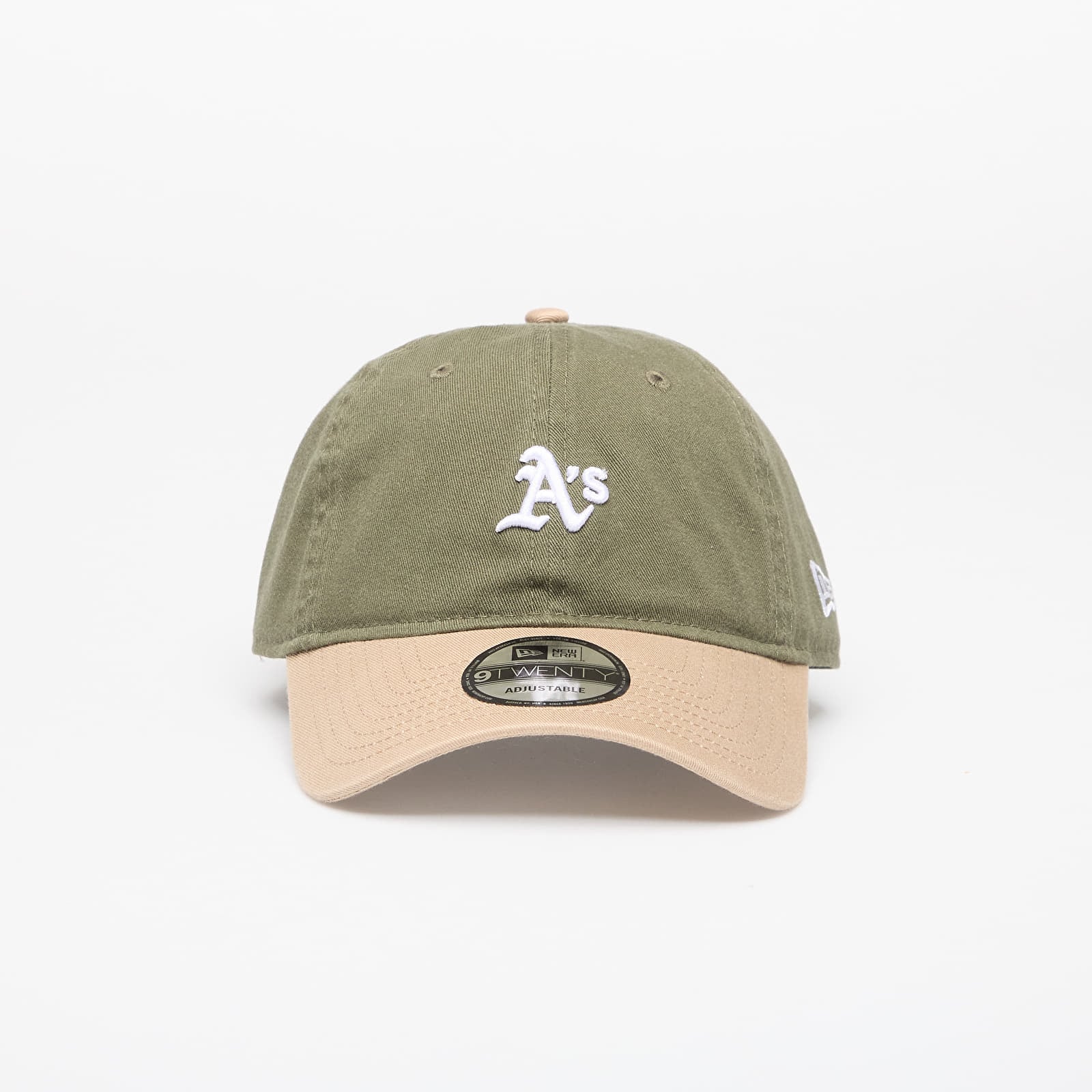 Kepsar för män New Era 9TWENTY Mini Washed Contrast Oakland Athletics New Olive/ Camel
