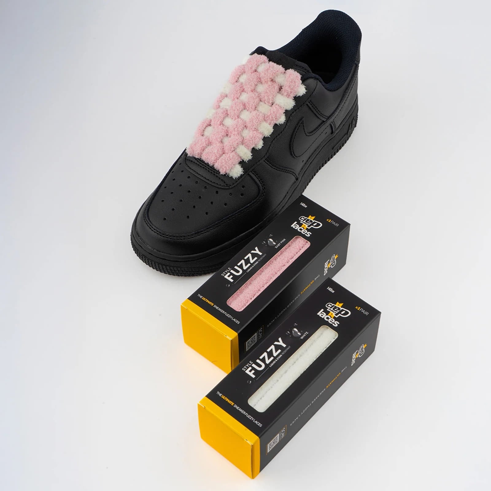 Lisser Crep Laces White Fuzzy