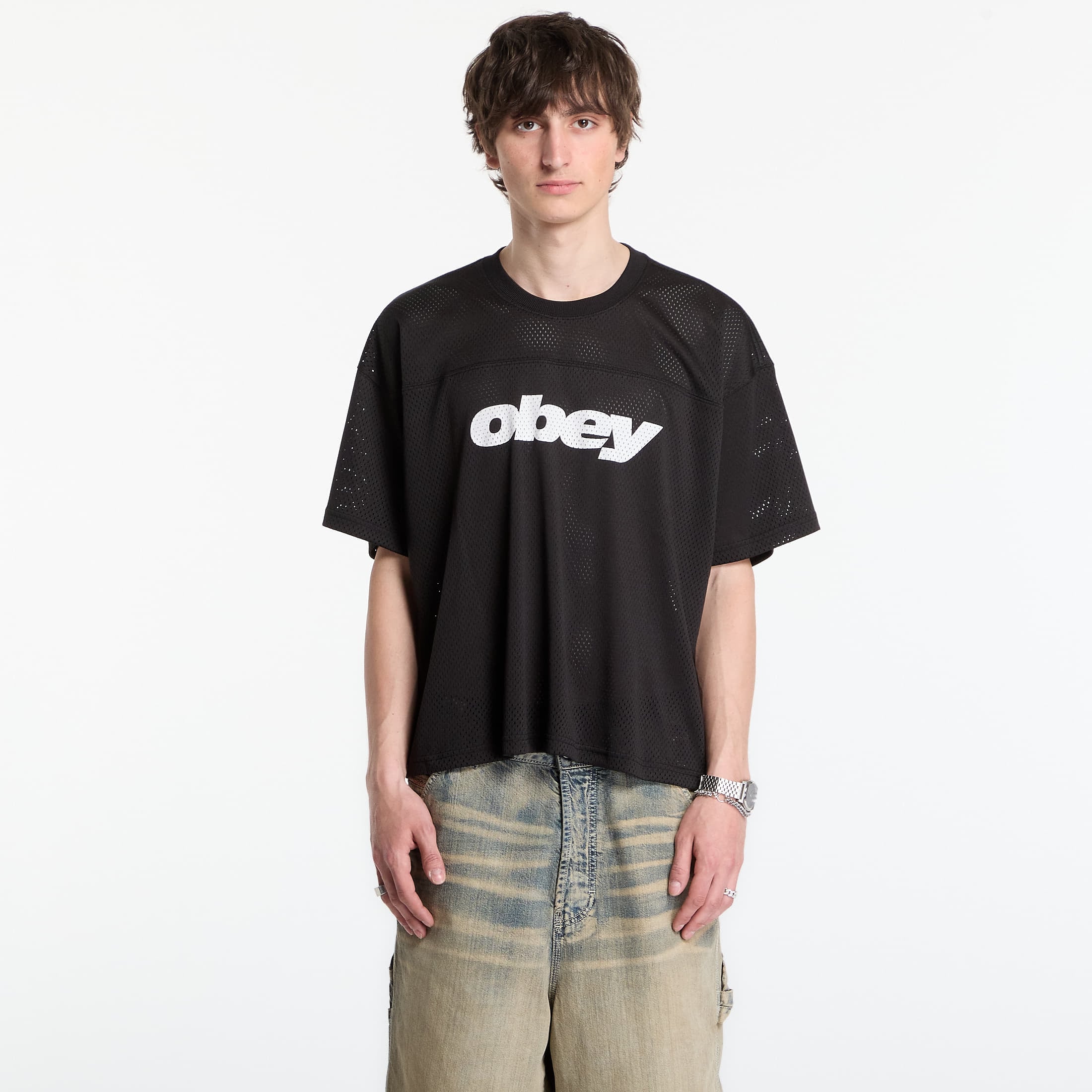 T-shirt OBEY Practice Jersey Ss Black M