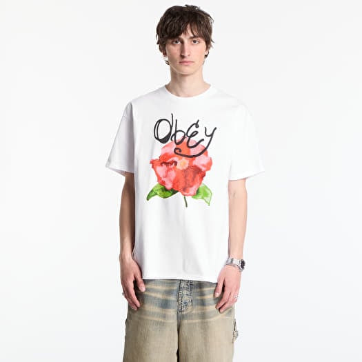 Tričko OBEY Watercolor Poppy White