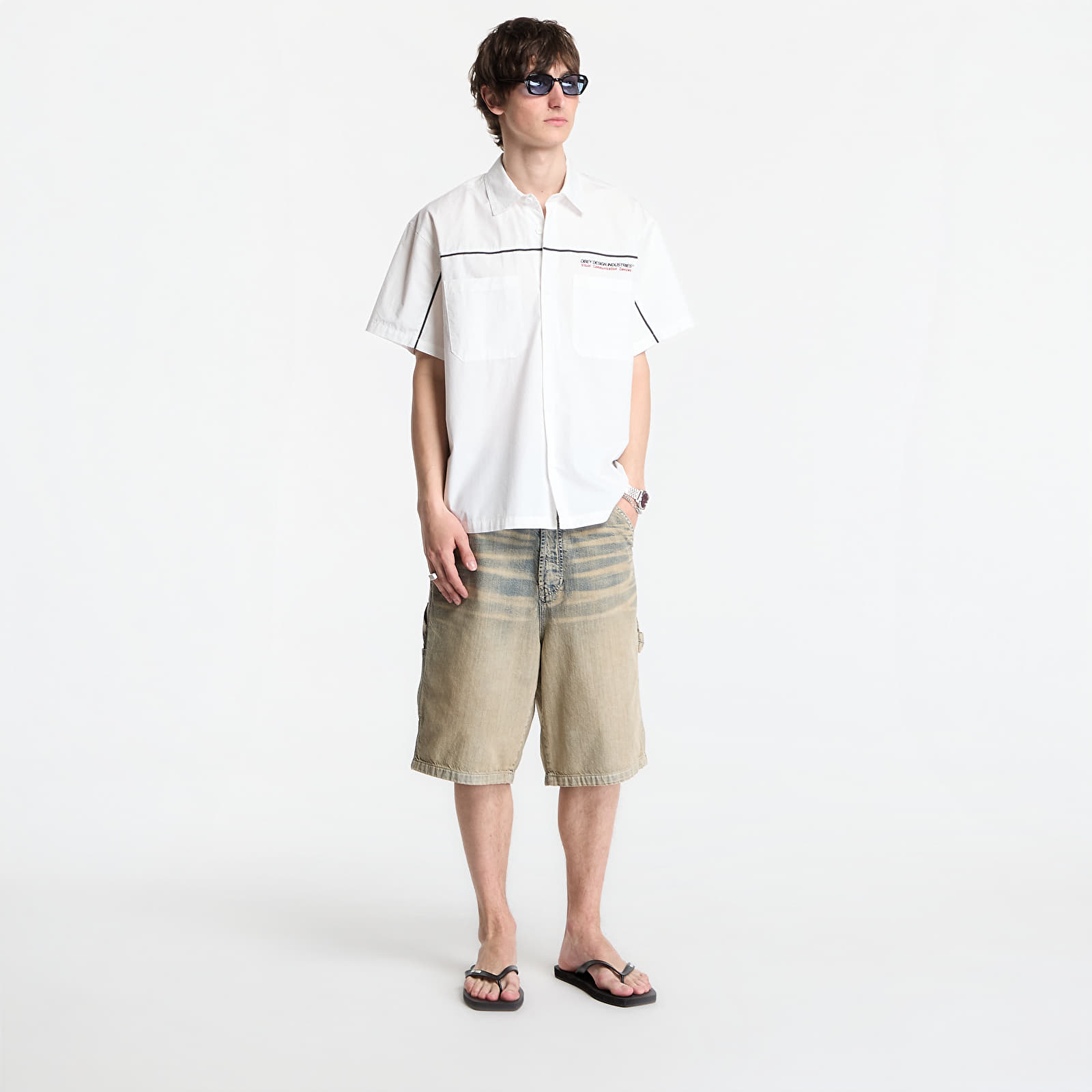 Men's shirts OBEY Camber Woven White