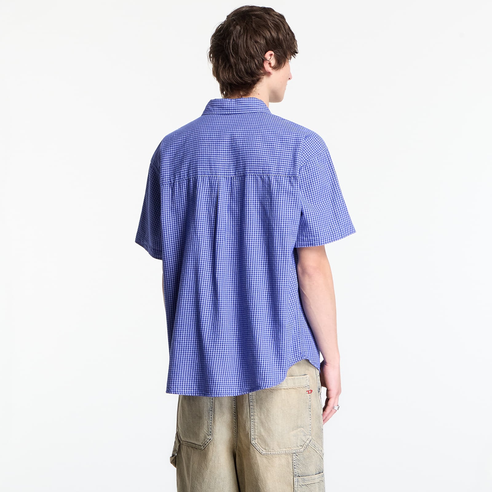 Men's shirts OBEY Bigwig Frank Woven Surf Blue Multi