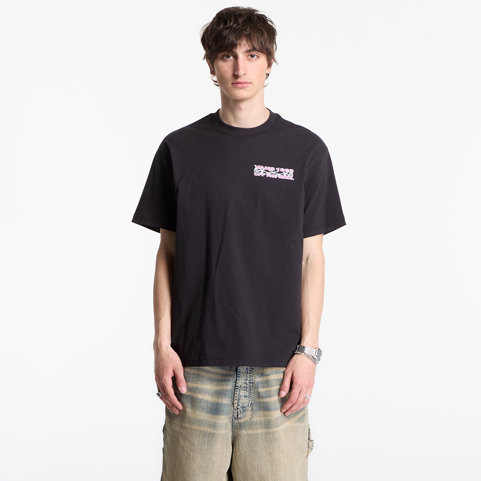 Men's T-shirts Vans Barb Plate Loose SS Tee Black