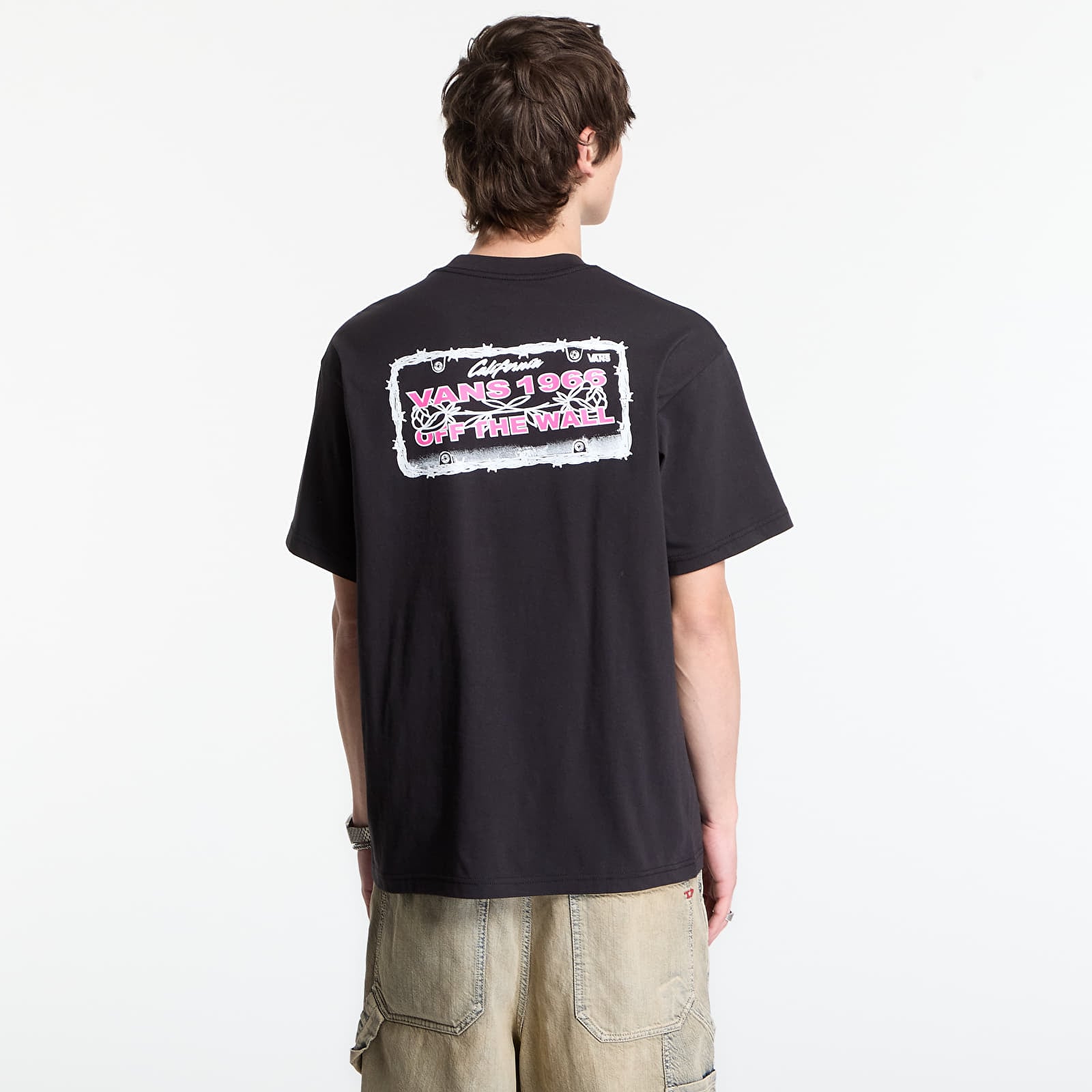 Men's T-shirts Vans Barb Plate Loose SS Tee Black