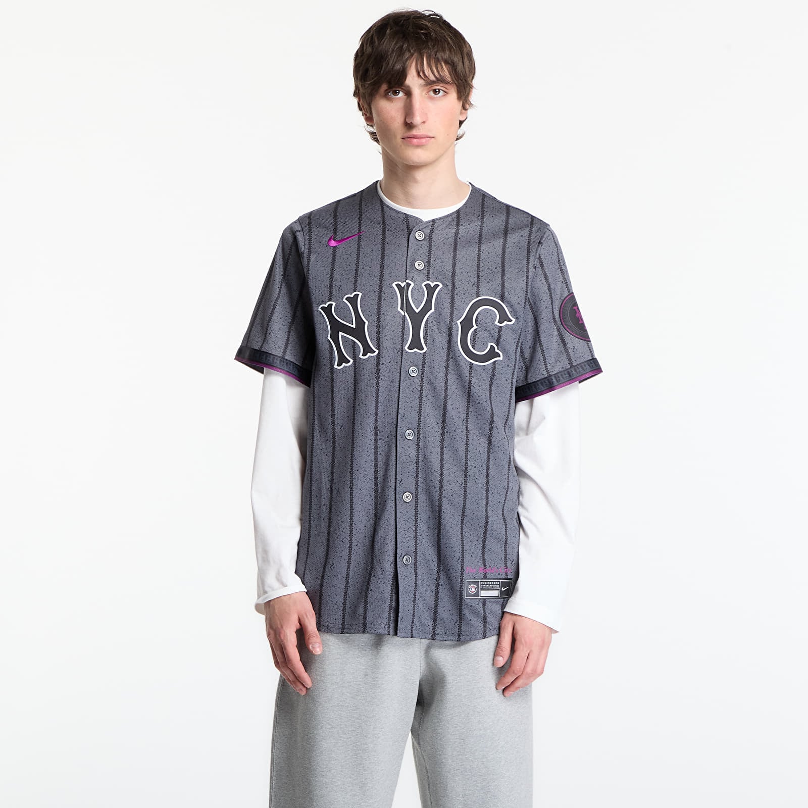 Herenshirts Nike MLB Limited Jersey City Connect Iron Grey