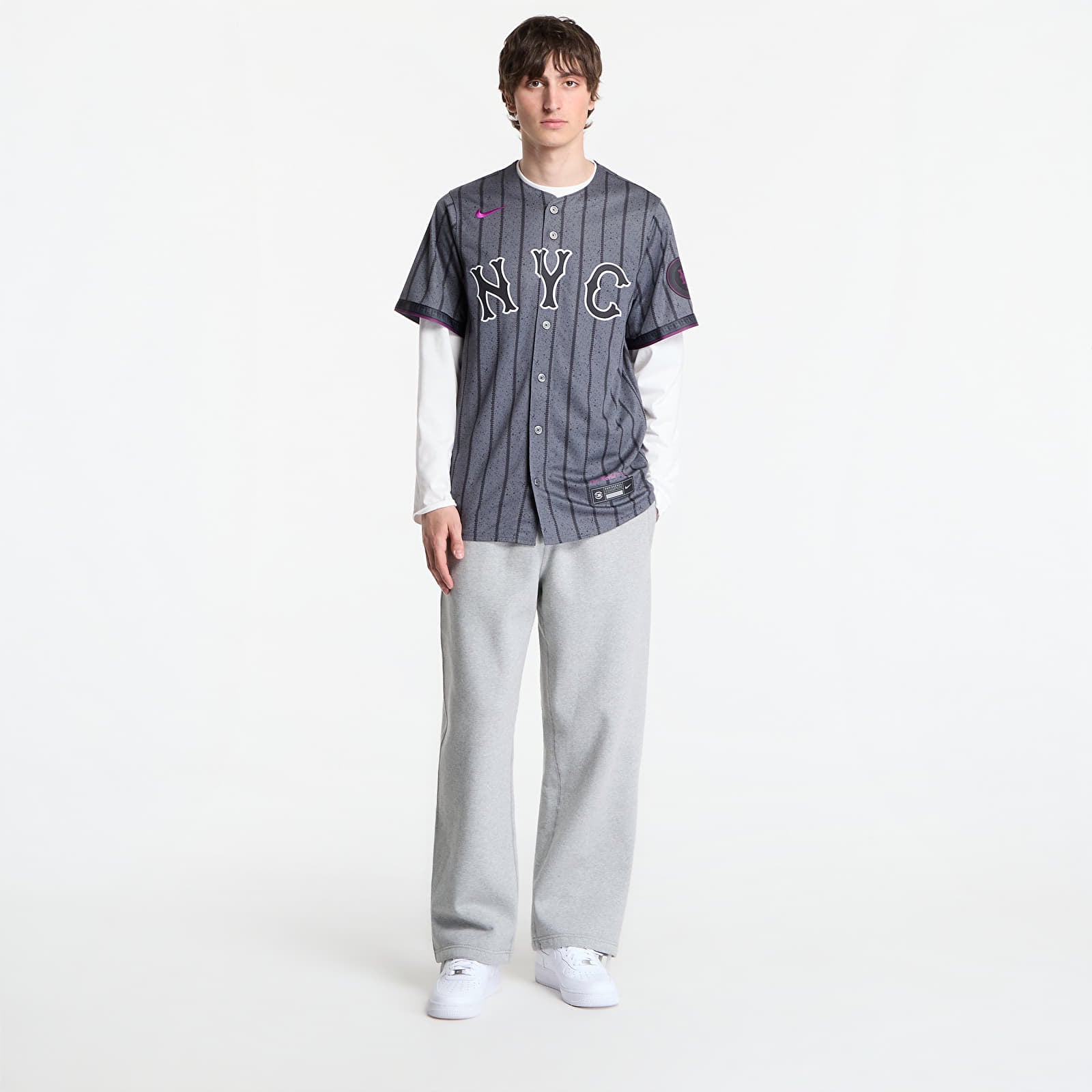 Herenshirts Nike MLB Limited Jersey City Connect Iron Grey