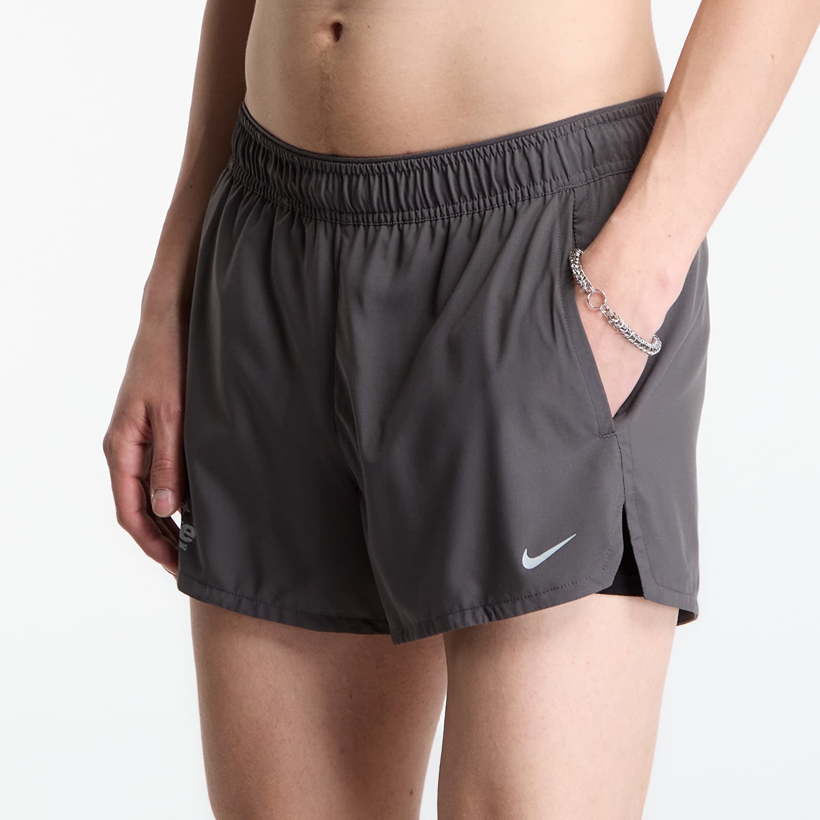 Shorts för män Nike Inline Disrupt Men's Dri-FIT 3" Brief-Lined Running Shorts Medium Ash/ Medium Ash/ Reflective Silv