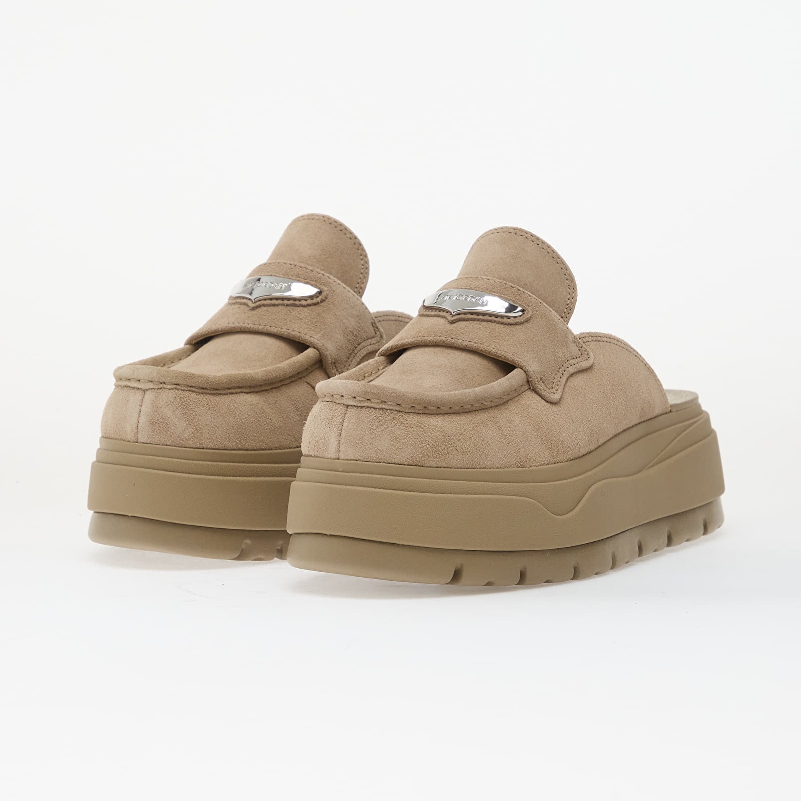 Women's sneakers and shoes Air Jordan Mule Khaki/ Metallic Silver