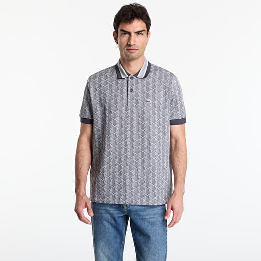 Shirt LACOSTE Short Sleeved Ribbed Collar Shirt Calluna/ Graphite