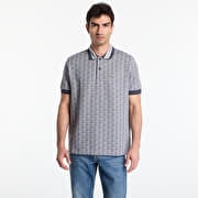 LACOSTE Short Sleeved Ribbed Collar Shirt Calluna/ Graphite
