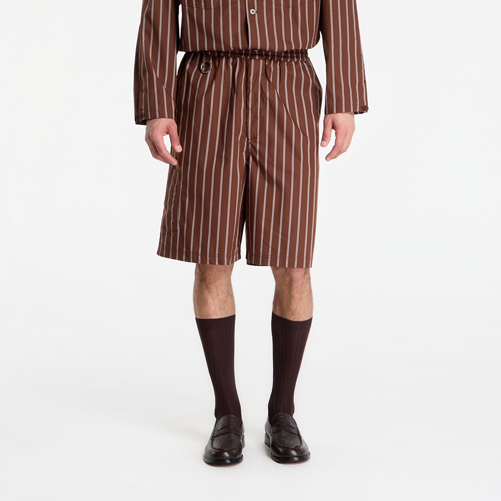 Shorts Études Studio Comfort Shorts Striped Dark Brown