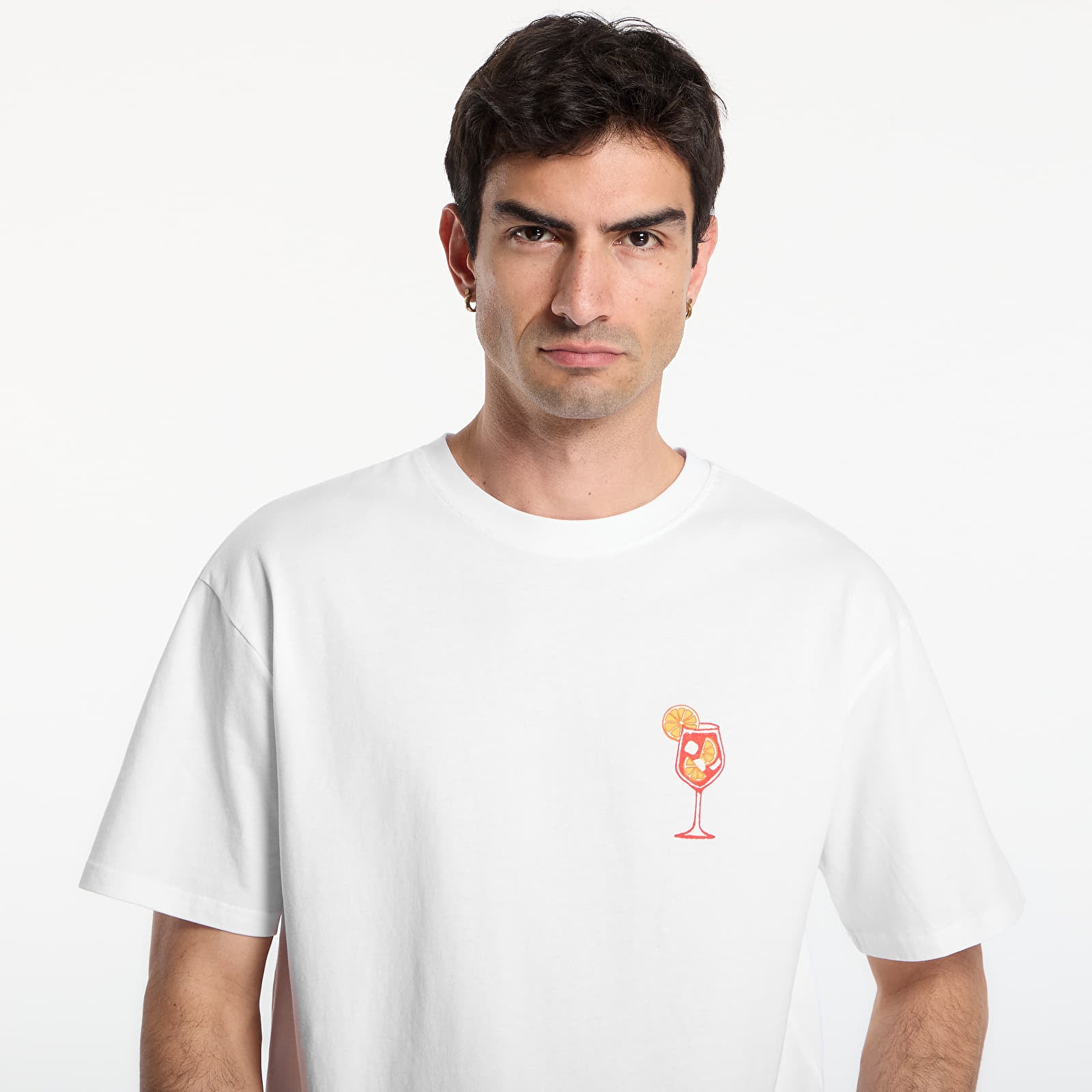 Marškinėliai Urbanc Classics Orange Sip Oversize Tee White