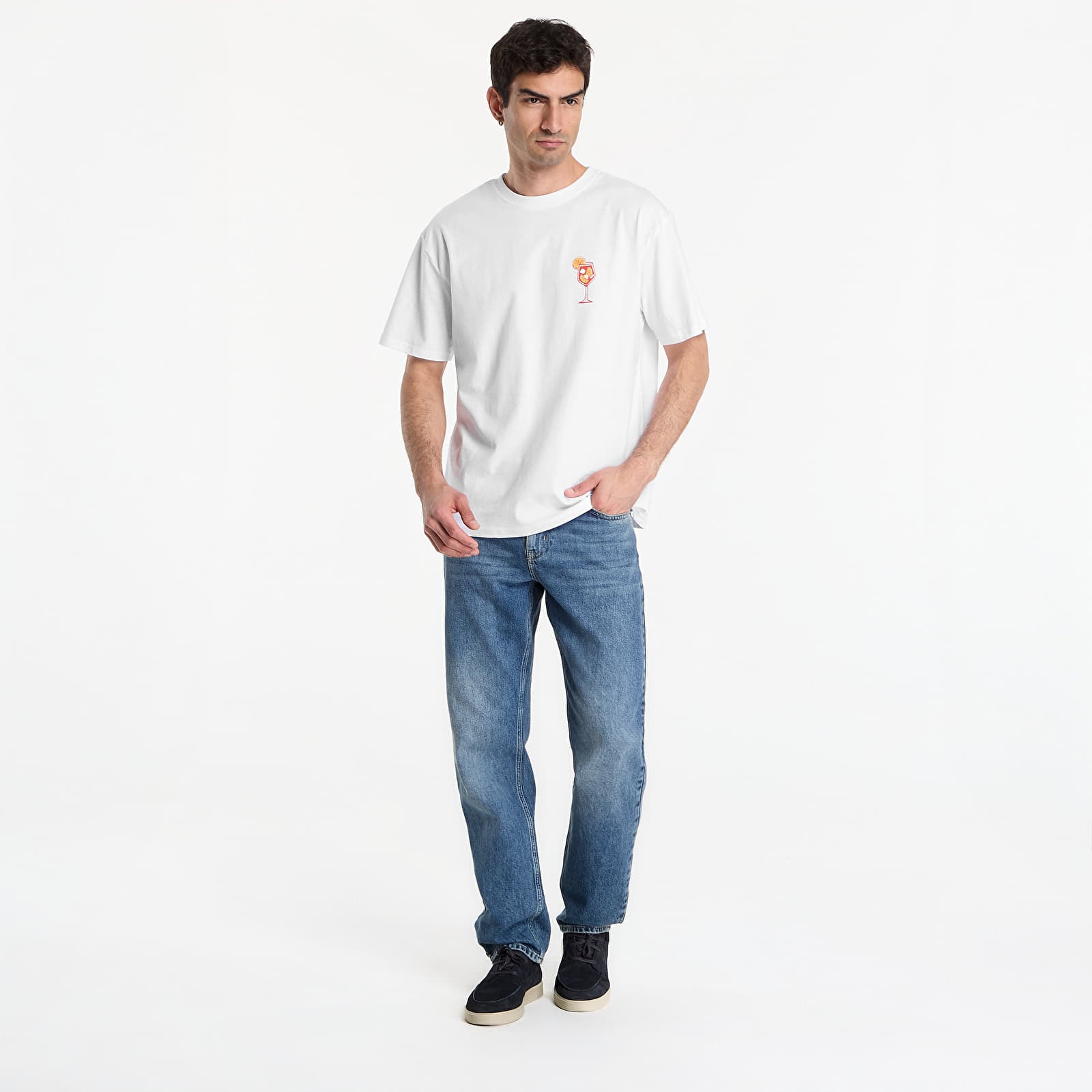 Marškinėliai Urbanc Classics Orange Sip Oversize Tee White