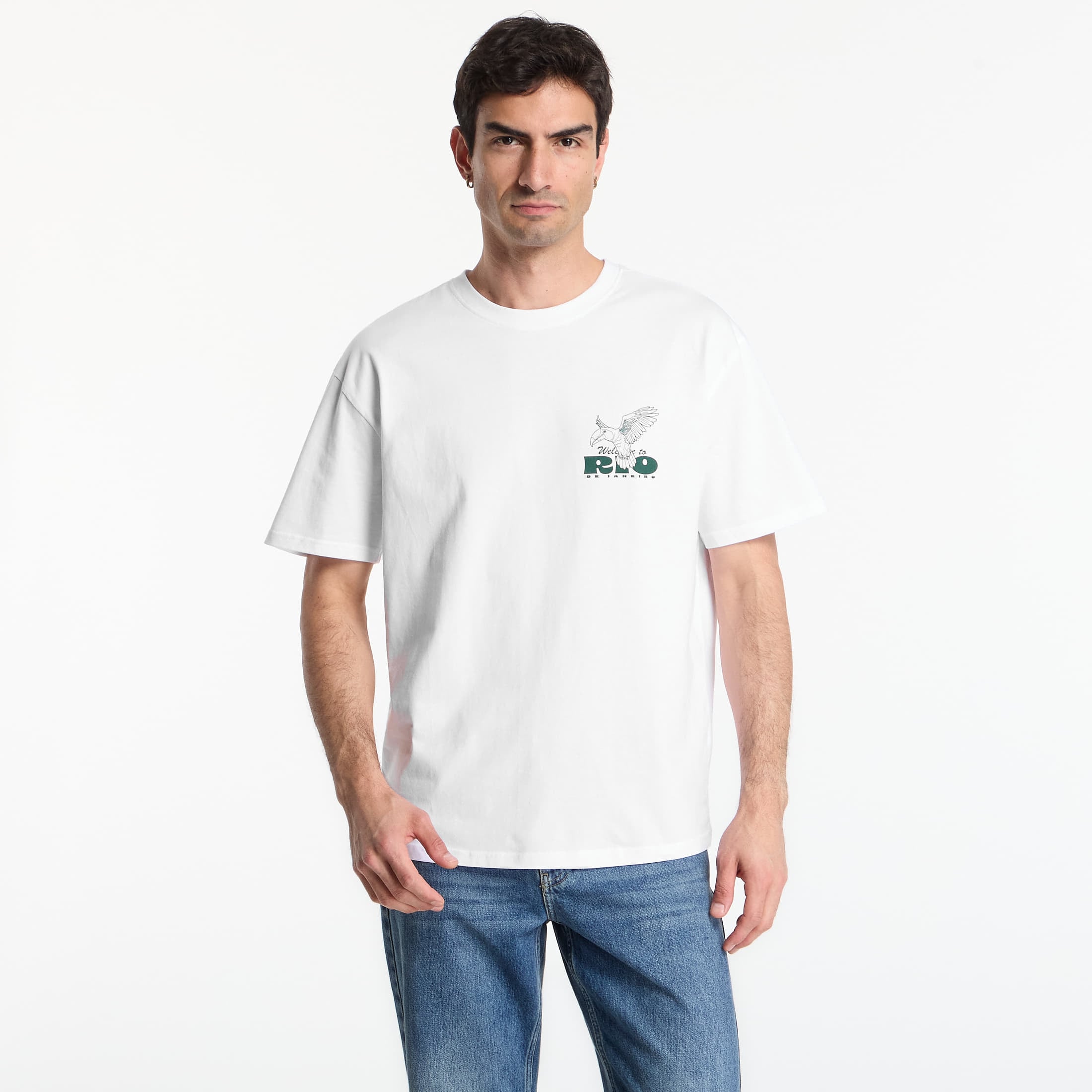 T-shirt Urbanc Classics Welcome To Rio Oversize Tee White XL
