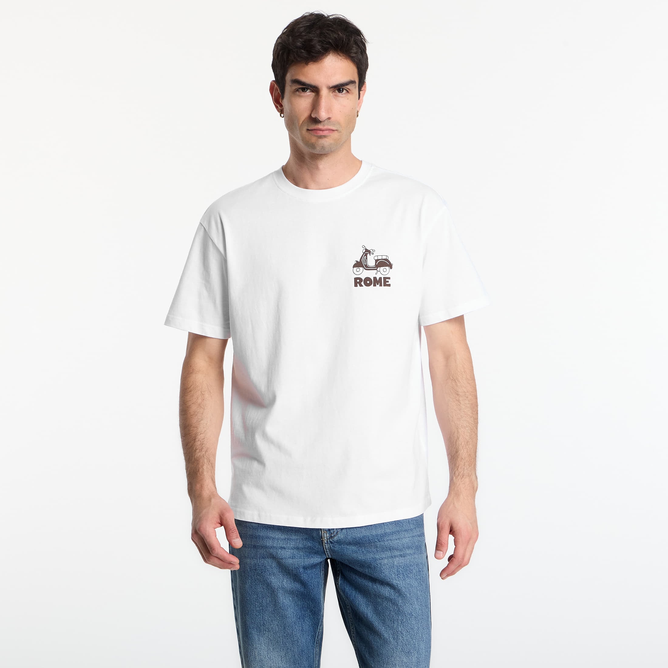 T-shirt Urbanc Classics Roman Souvenirs Oversize Tee White M