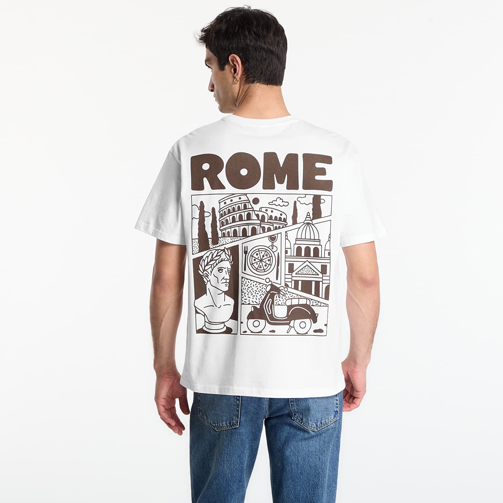 T-shirts Urbanc Classics Roman Souvenirs Oversize Tee  White
