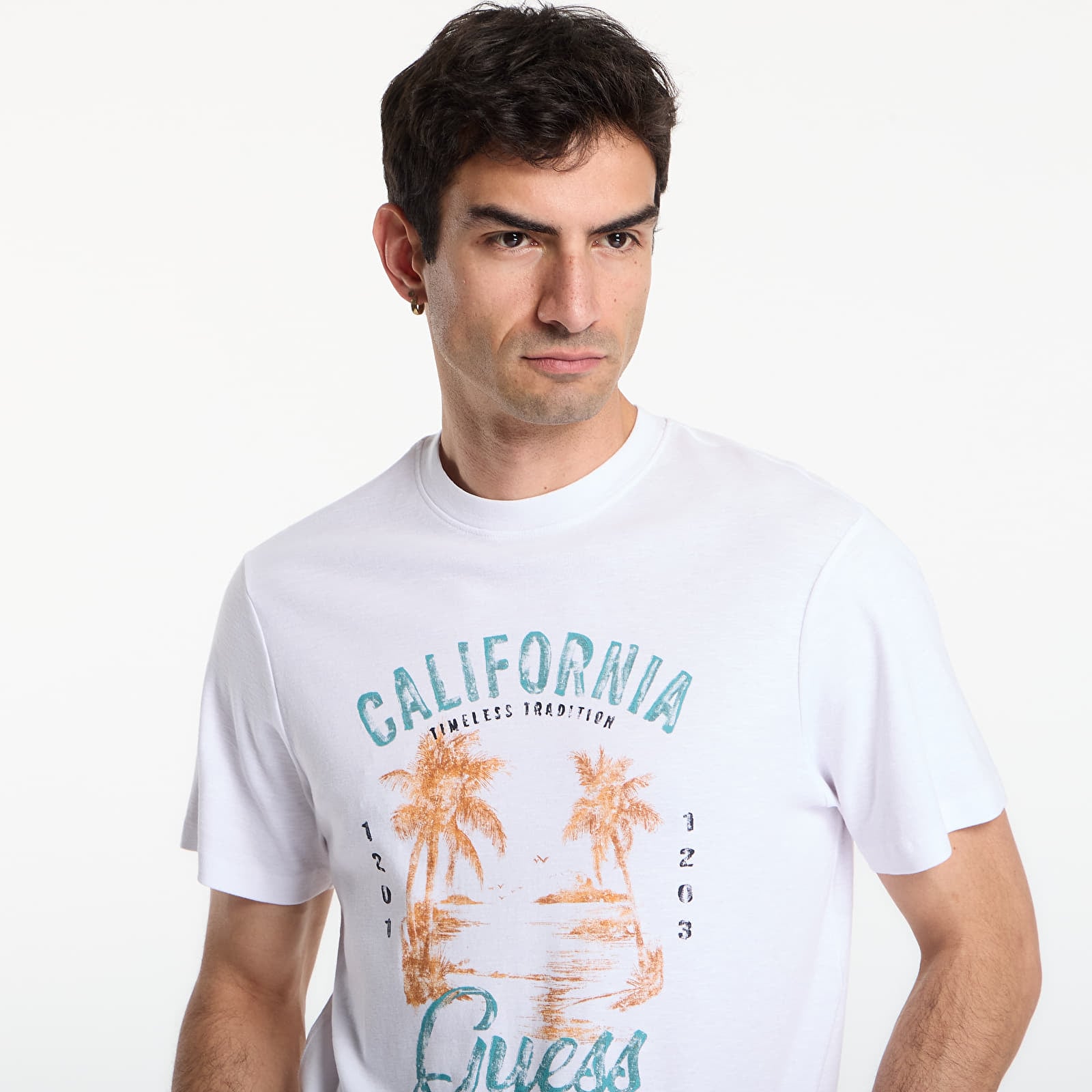 Majice i košulje GUESS Cn Ss Summer Slub Tee Pure White